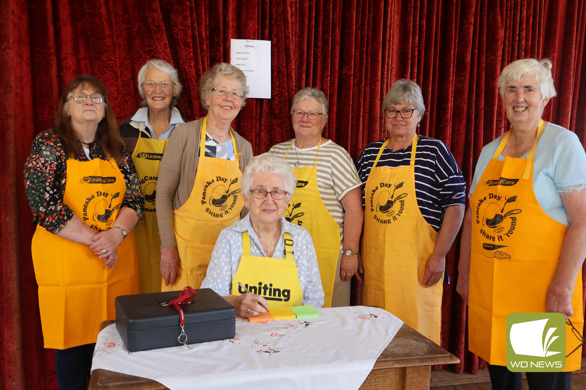 A feast for a cause: Members of the Mortlake Uniting Church were busy cooking up more than 200 pancakes on Tuesday morning as part of the church’s traditional Pancake Day breakfast fundraiser.