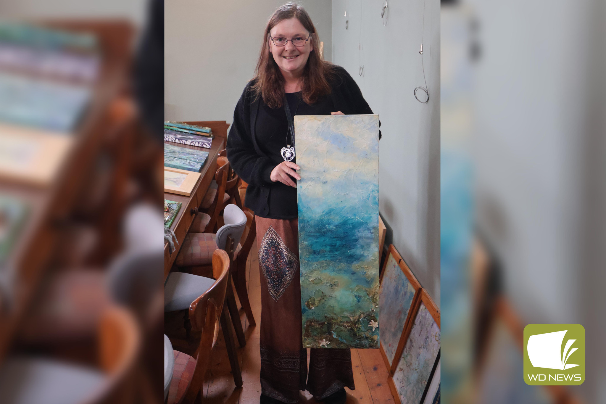 Experimentation on show: This month’s artist Jodie Burkitt is showcasing a strong range of media, colours and subjects at the Courthouse.
