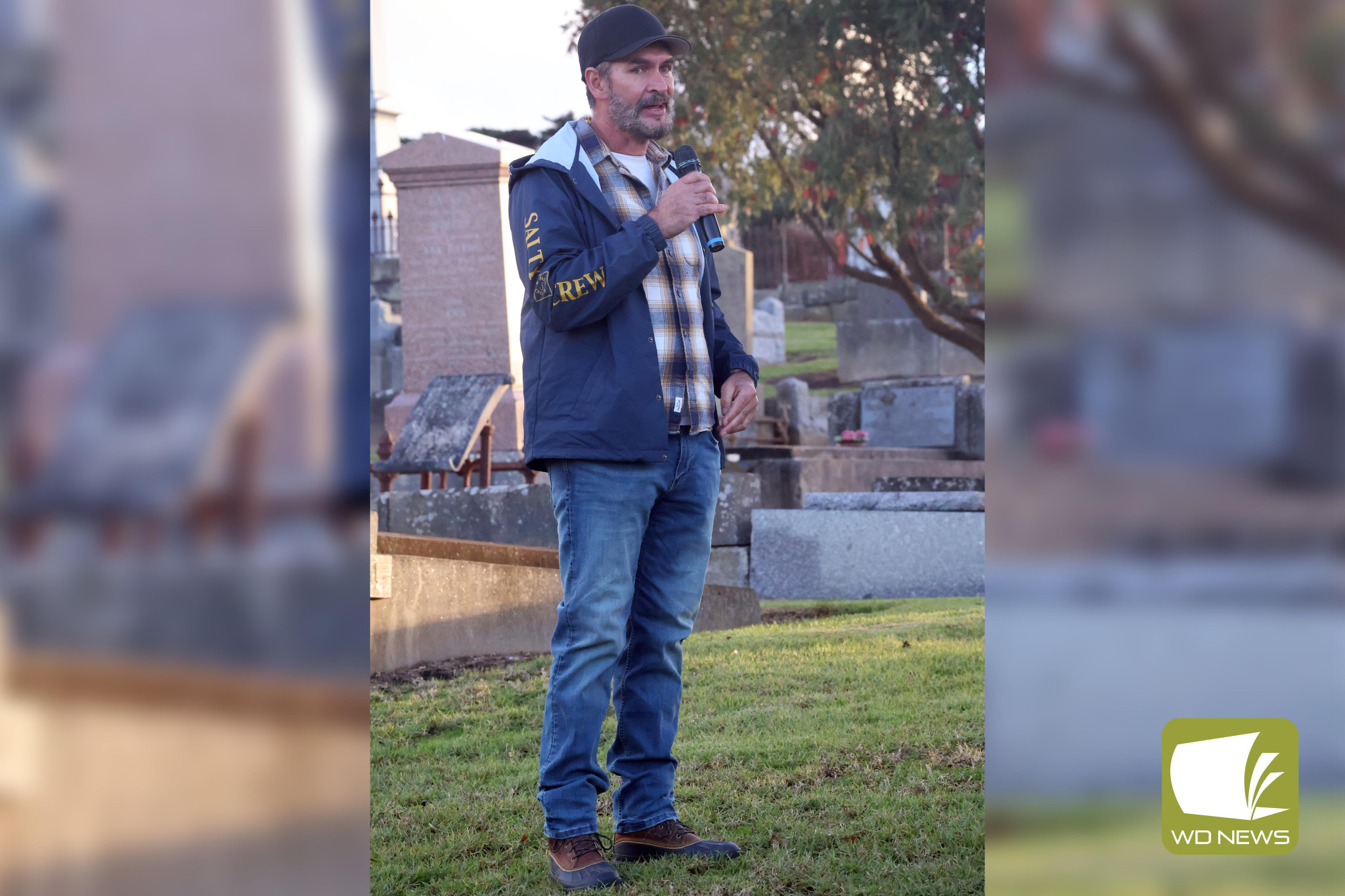 Reconciliation: Eastern Maar’s John Clarke spoke at Tuesday’s Walk for Truth event at the Camperdown Cemetery.