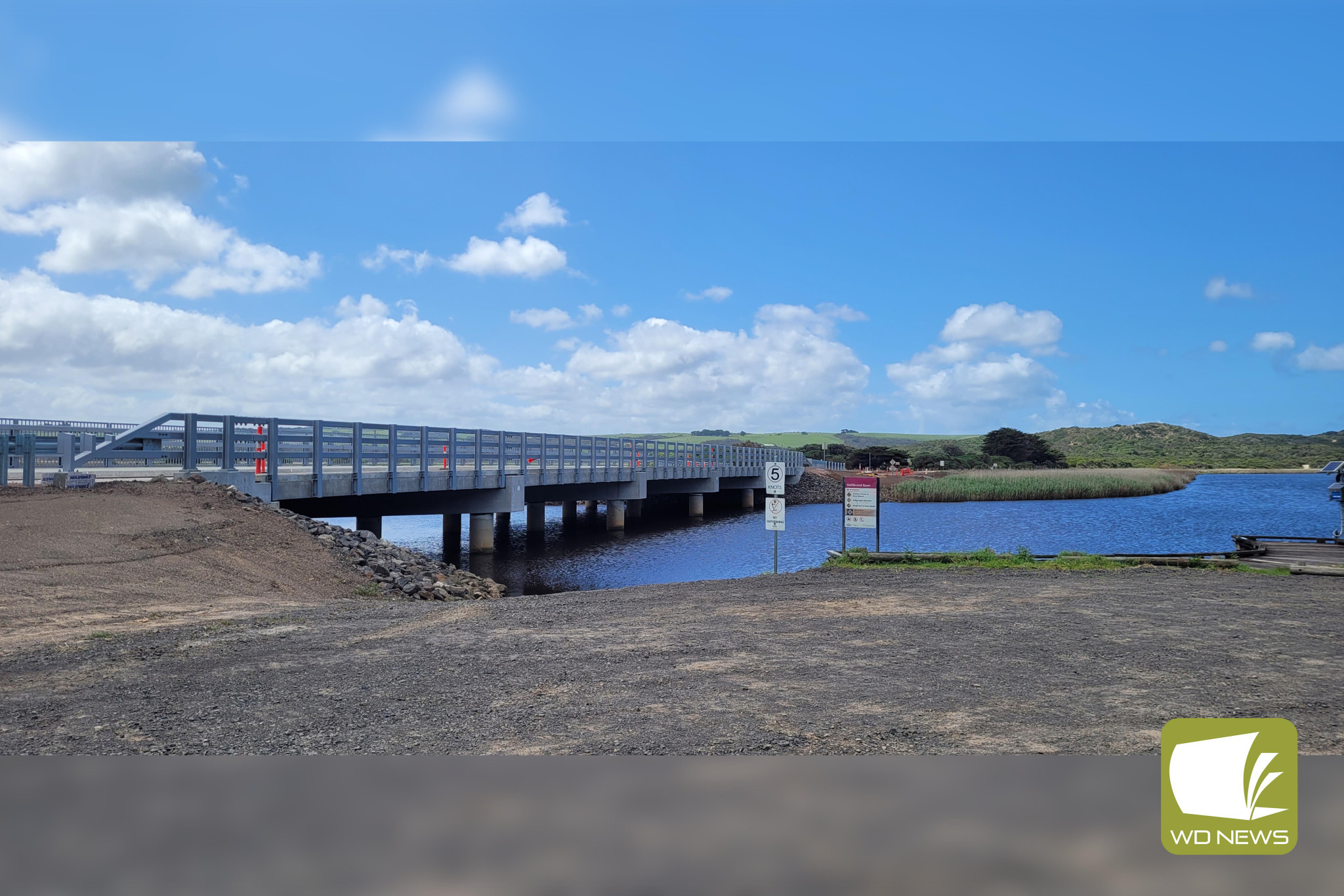 Access returns: Works to replace the 80-year old bridge over the Gellibrand River in Princetown have been completed.