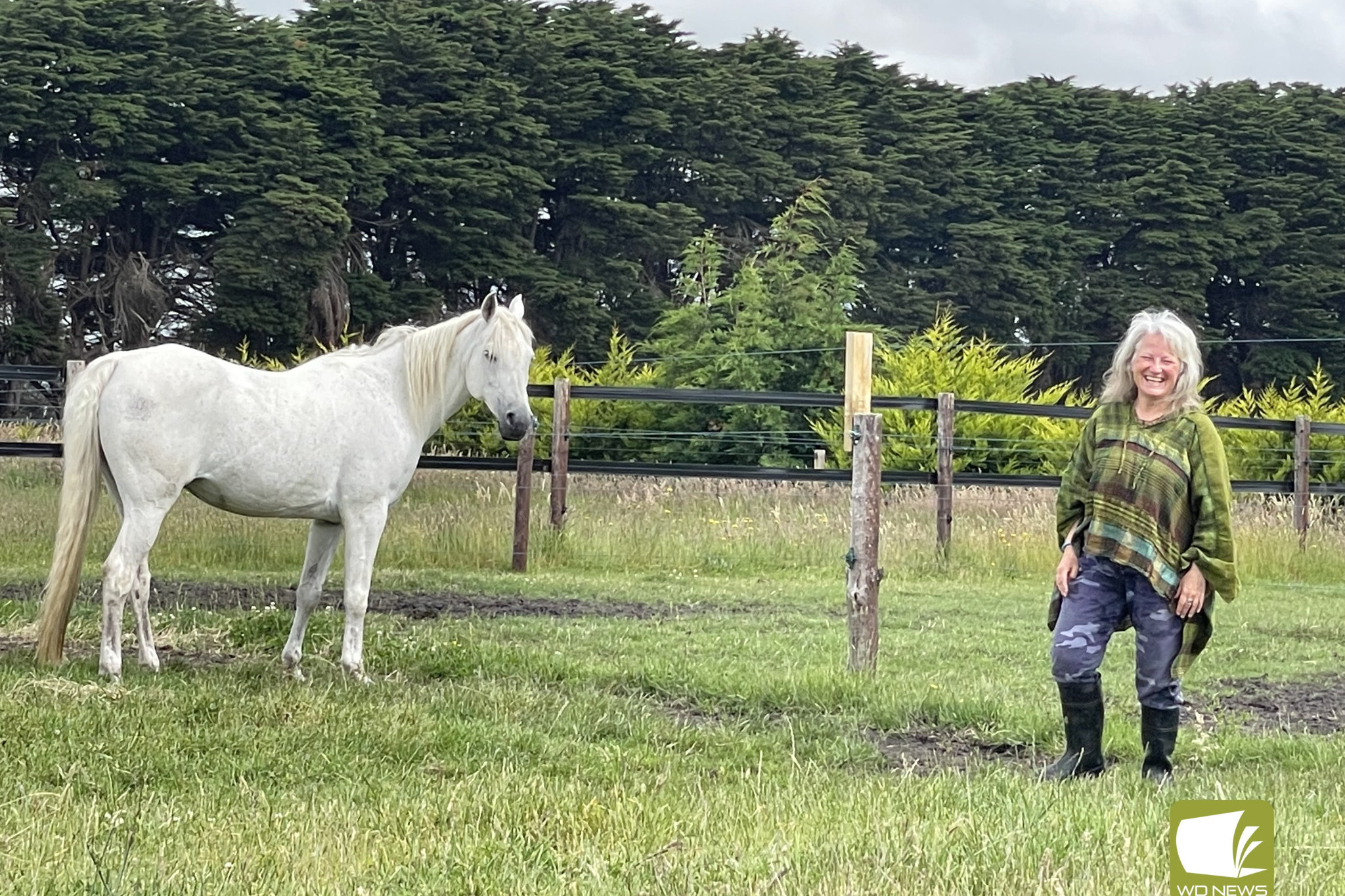 New venture: Equine Assisted Learning (EAL) practitioner Sarah Coats has begun practicing at the Pullenboon South Equine Retirement Farm in Timboon with horse Cleopatra.