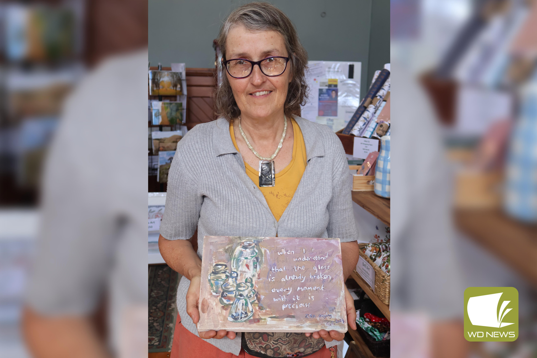 Life reflections: Warrnambool artist Claire Chatfield is inviting residents to reflect on life through this month’s exhibition at the Camperdown Courthouse.