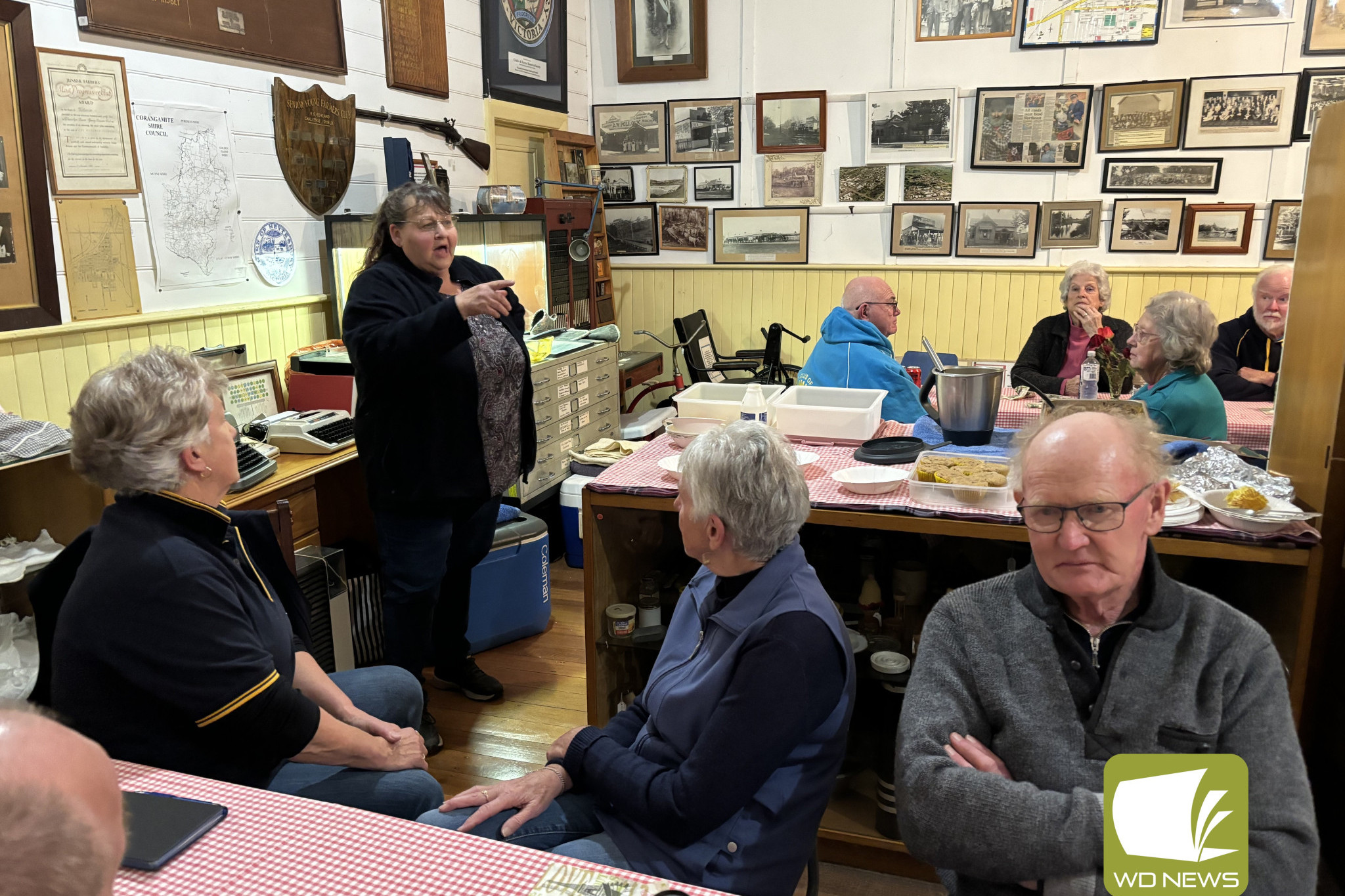 History visit: Cobden Rotary Club member spent time at the Cobden and District Historical Society recently.