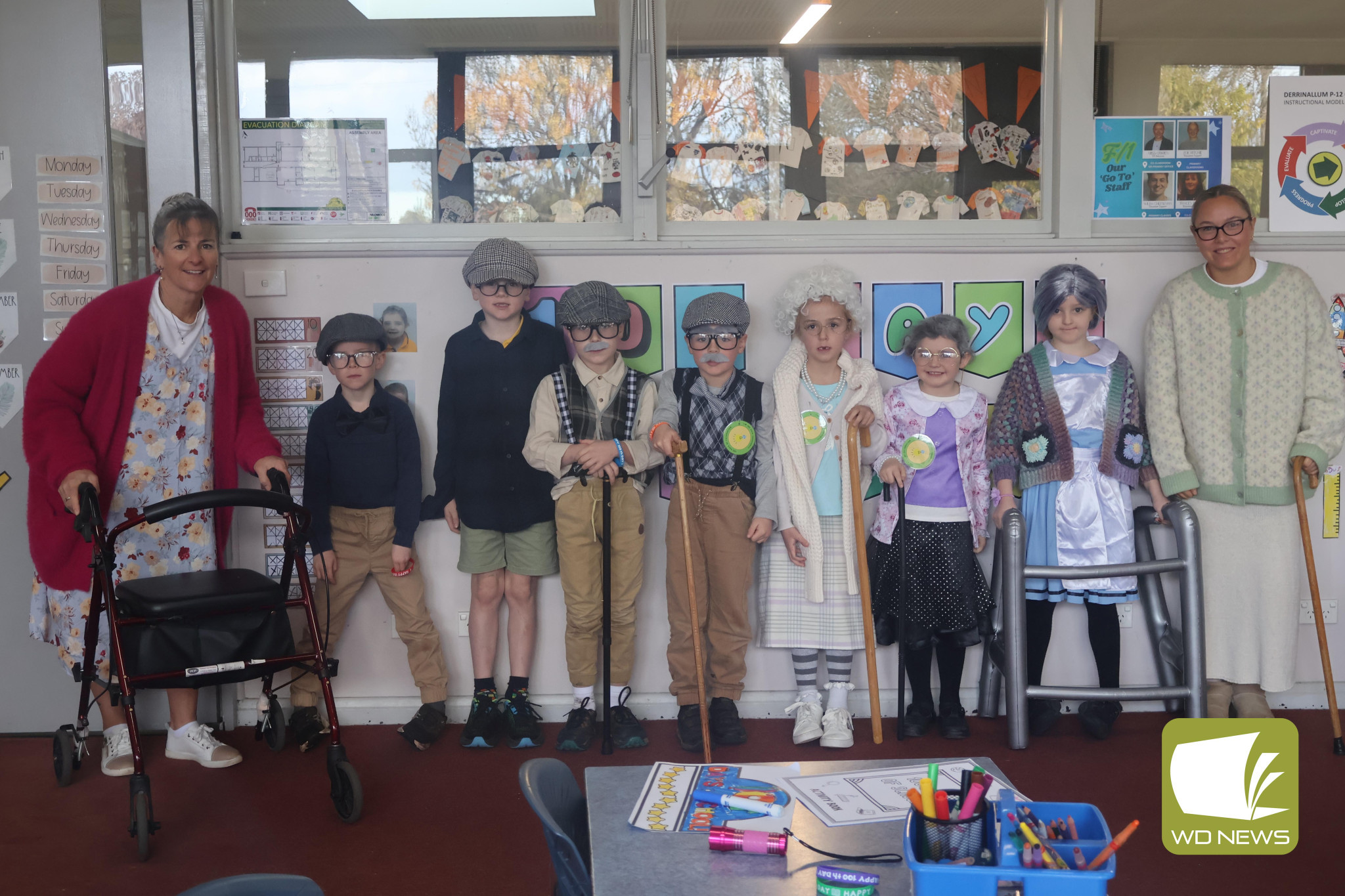 Celebrating growth: Prep students at Derrinallum P-12 College marked 100 days of learning through various activities and a special dress up last Friday.