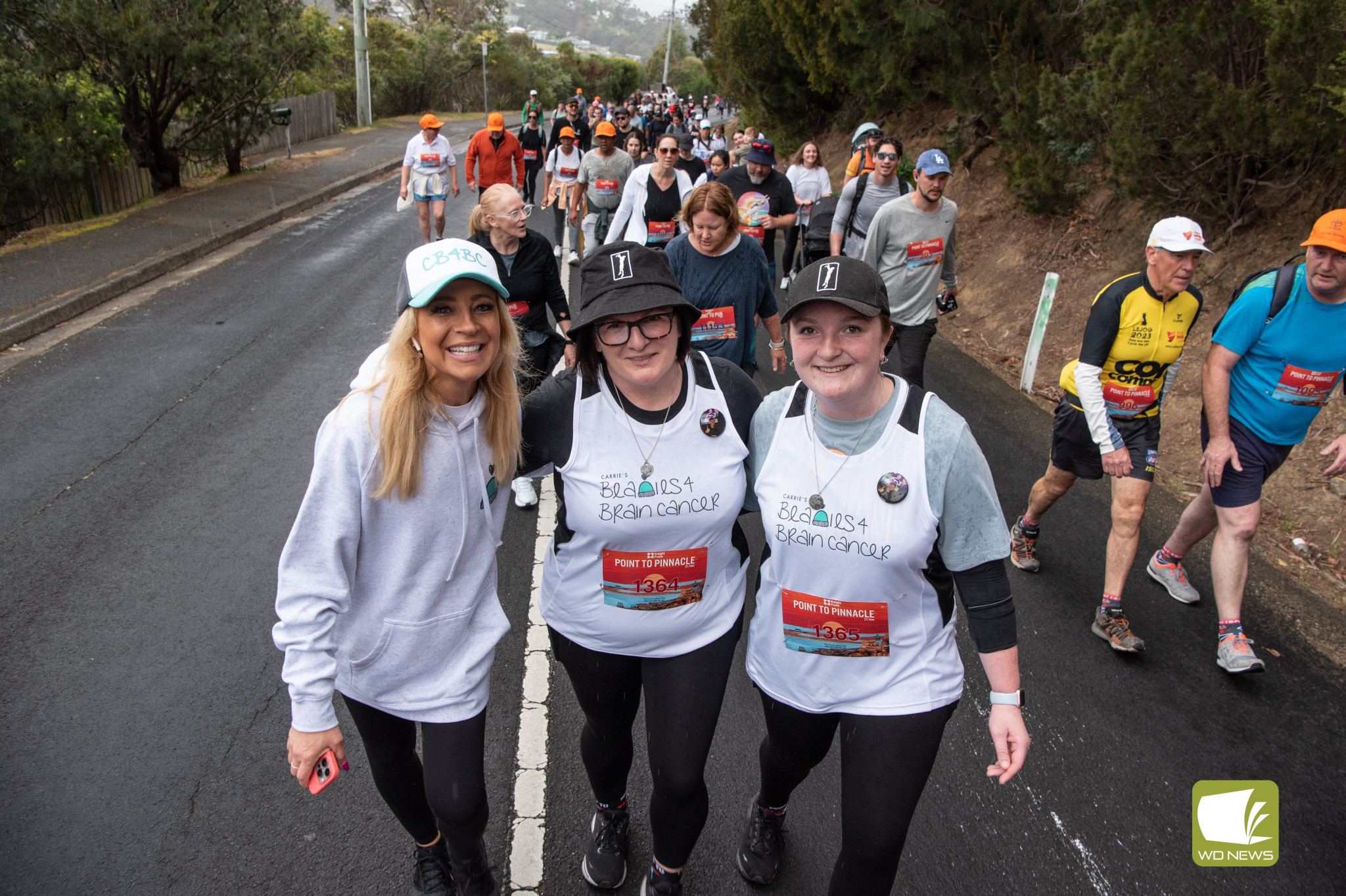 A powerful campaign: Amy Stephenson (pictured with Beanies 4 Brain Cancer founder Carrie Bickmore and daughter Riley Stephenson) has shared her son's diagnosis story as part of a new ad campaign.