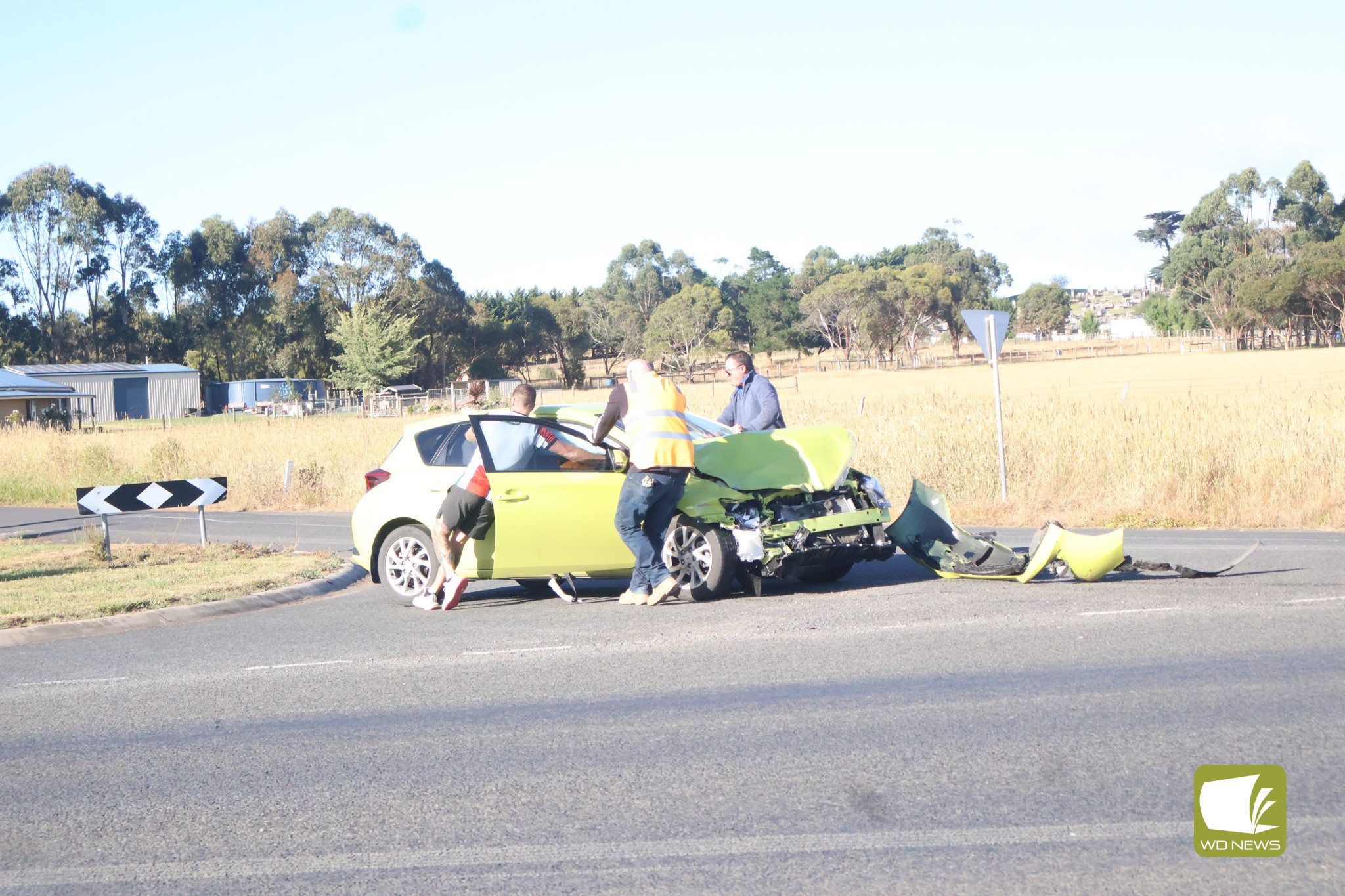 Minor bingle: A minor accident caused some traffic delays on Tuesday morning. 2024D