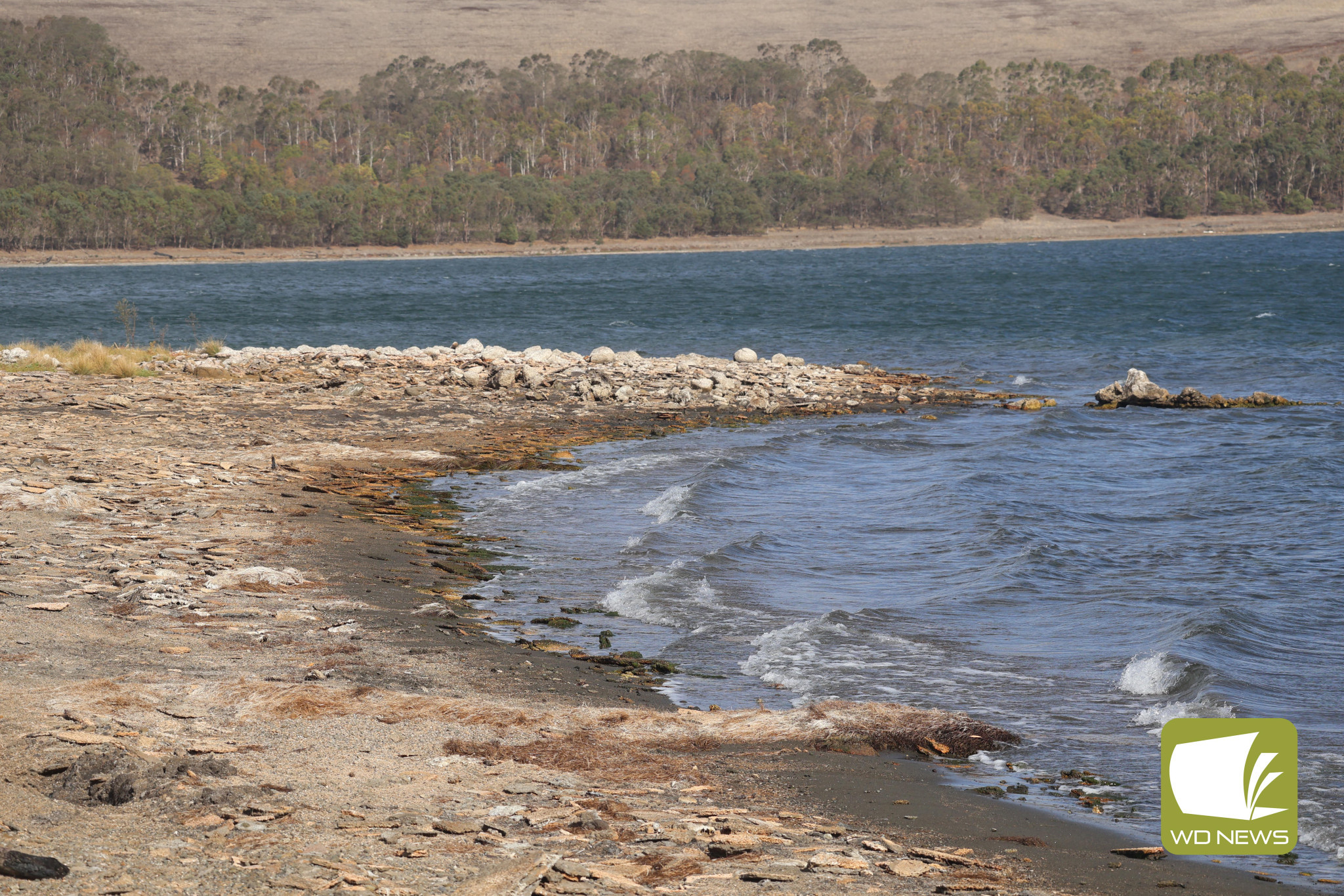 Lakes receding: Despite some rainfall in April, water within the lakes across the district are receding due to dry conditions. Picture is Lake Bullen Merri.