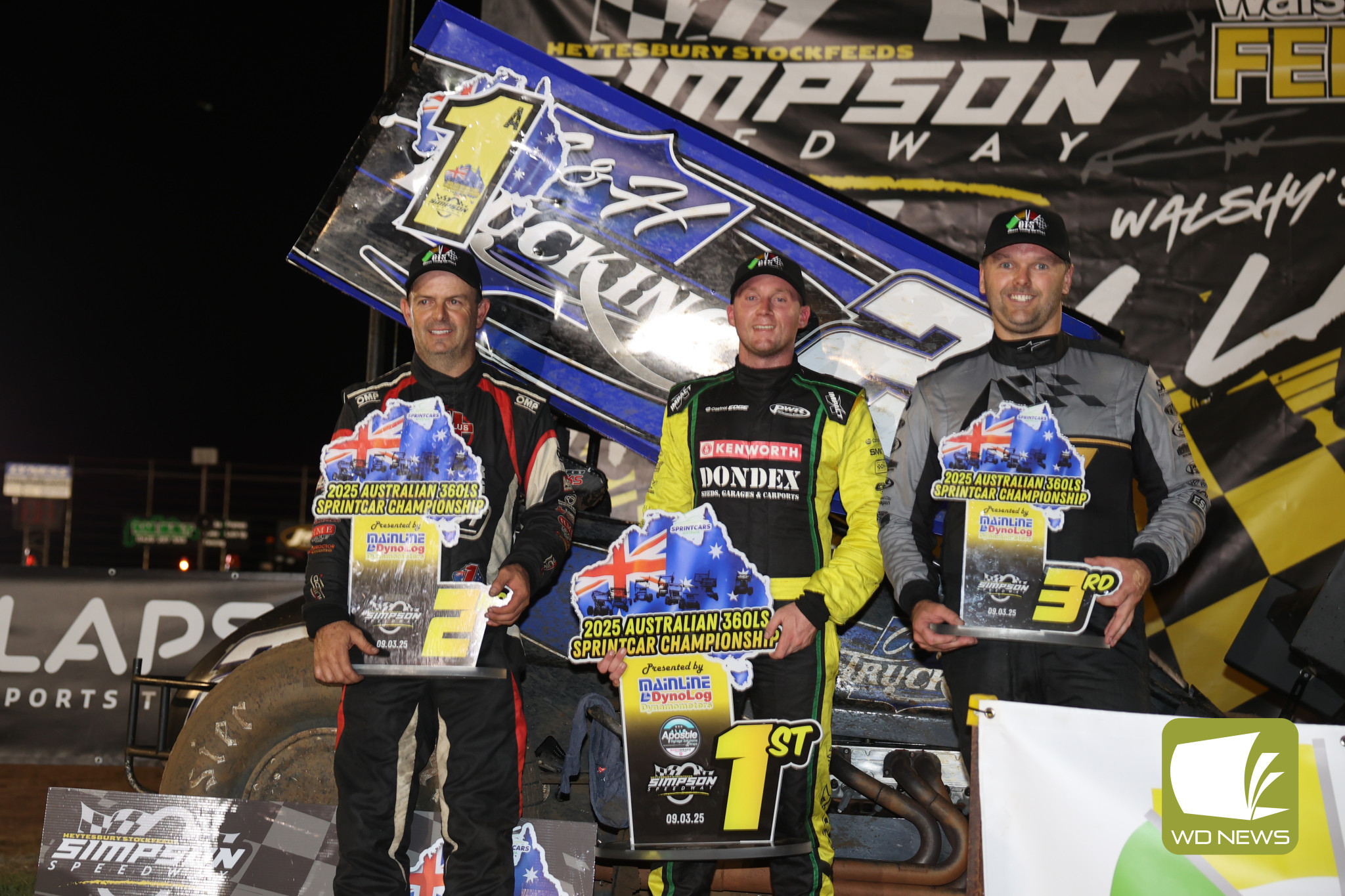 ~ AUSTRALIAN 360LS SPRINTCAR CHAMPIONSHIP ~ 1st place Lockie McHugh, 2nd place Brett Milburn, 3rd place Jamie Veal