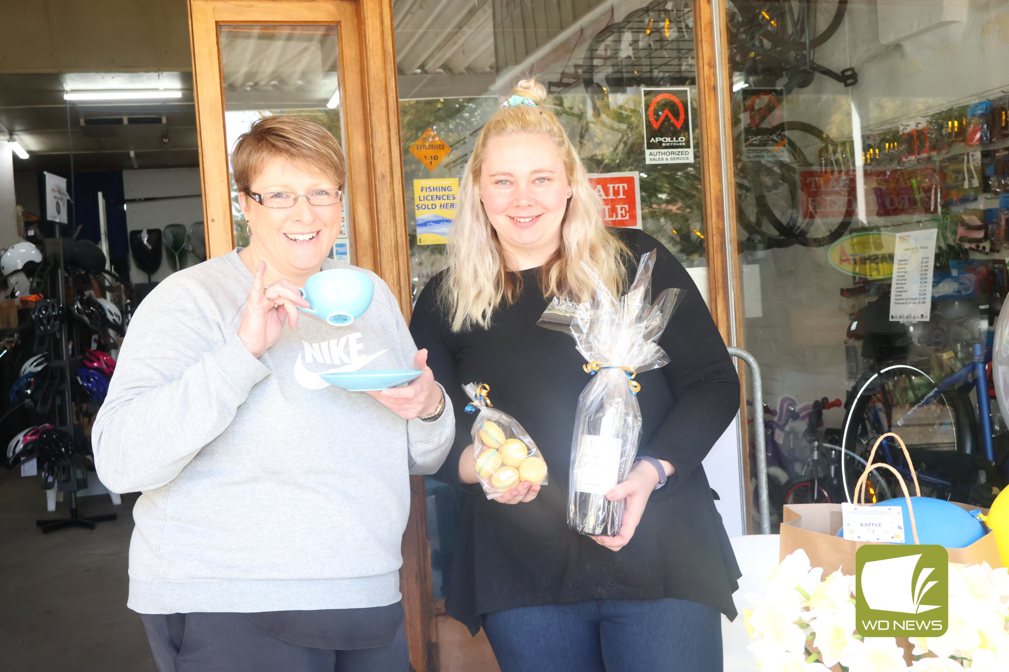 Cuppa, anyone?: Michelle Elijah and Tarna Alexander are inviting residents to swing by for a cuppa and a cookie for their annual Biggest Morning Tea fundraiser.