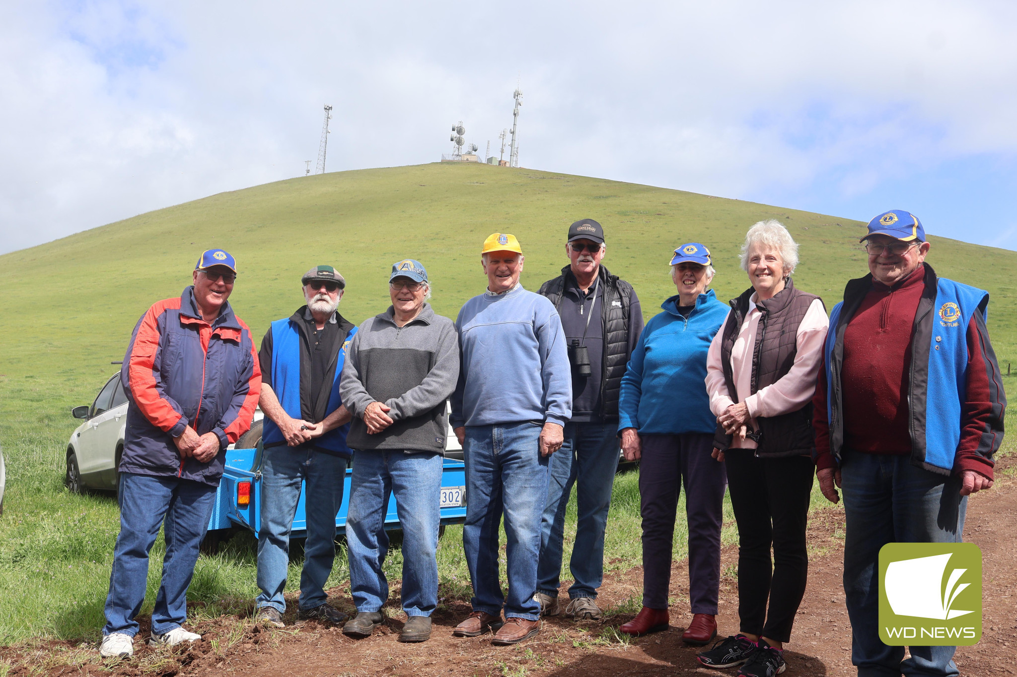 To the top: Members of the Mortlake Lions Club hosted an opportunity for adventurous wanderers to climb up Mount Shadwell over the weekend.