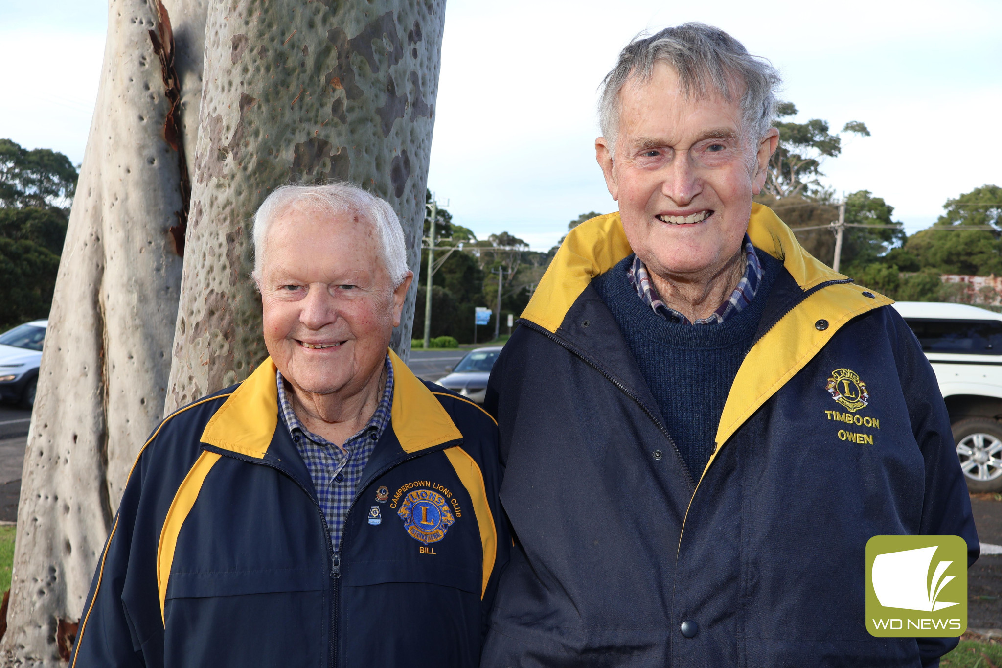 Farewell: Timboon Lions Club members Bill Duncanson and Owen Wallace have announced the club will disband at the end of this month – ending what has been, for both men, more than 50 years of service and fellowship.
