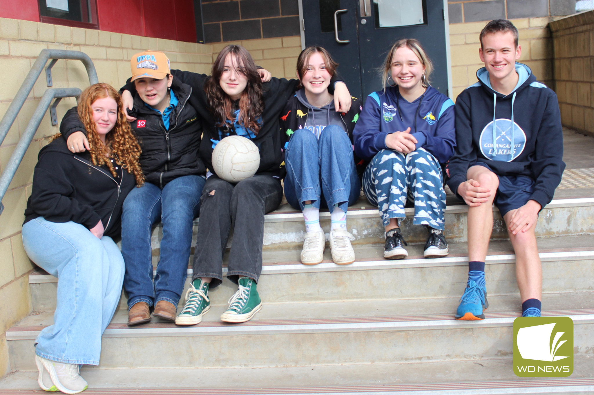 A good kind of blue: Students at Camperdown College wore blue to raise funds and awareness for FightMND to mark the end of term last Friday.