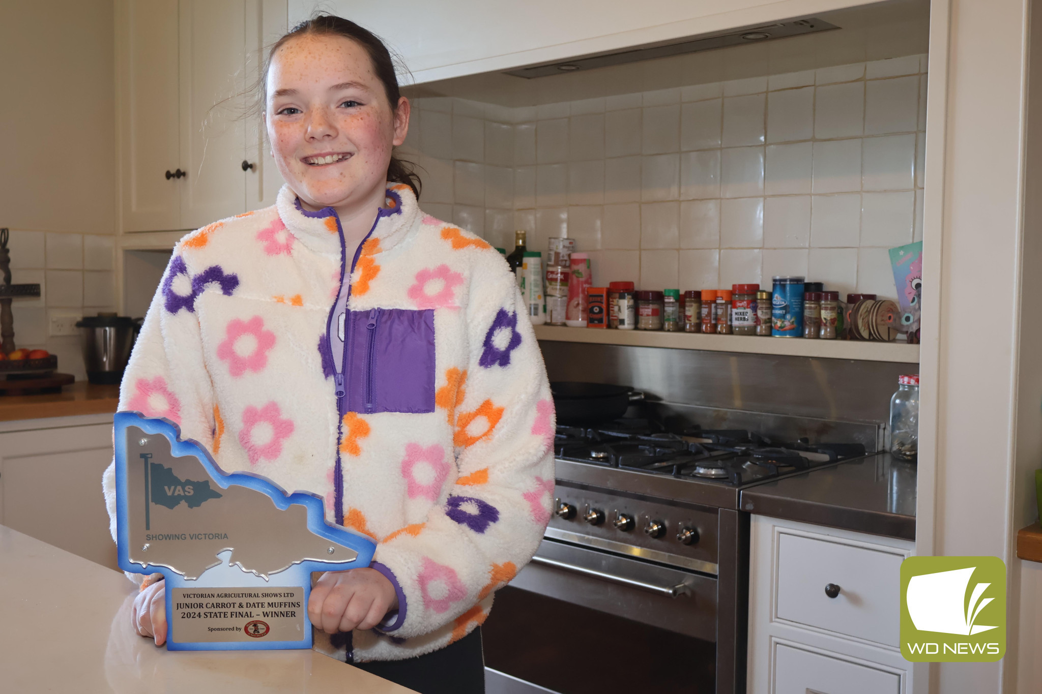 Winner: Kolora’s Remy Herry, 11, earned a big win at the recent Victorian Agricultural Shows state final for baking.