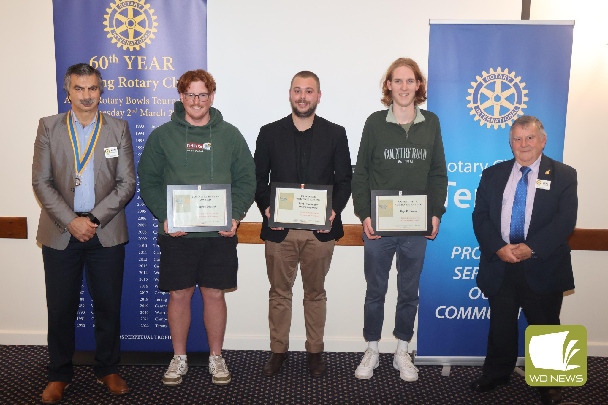 The Rotary Club of Terang reflected on another year of generosity and fellowship at last week’s changeover dinner. The occasion also saw awards given to those making a positive difference in the community.