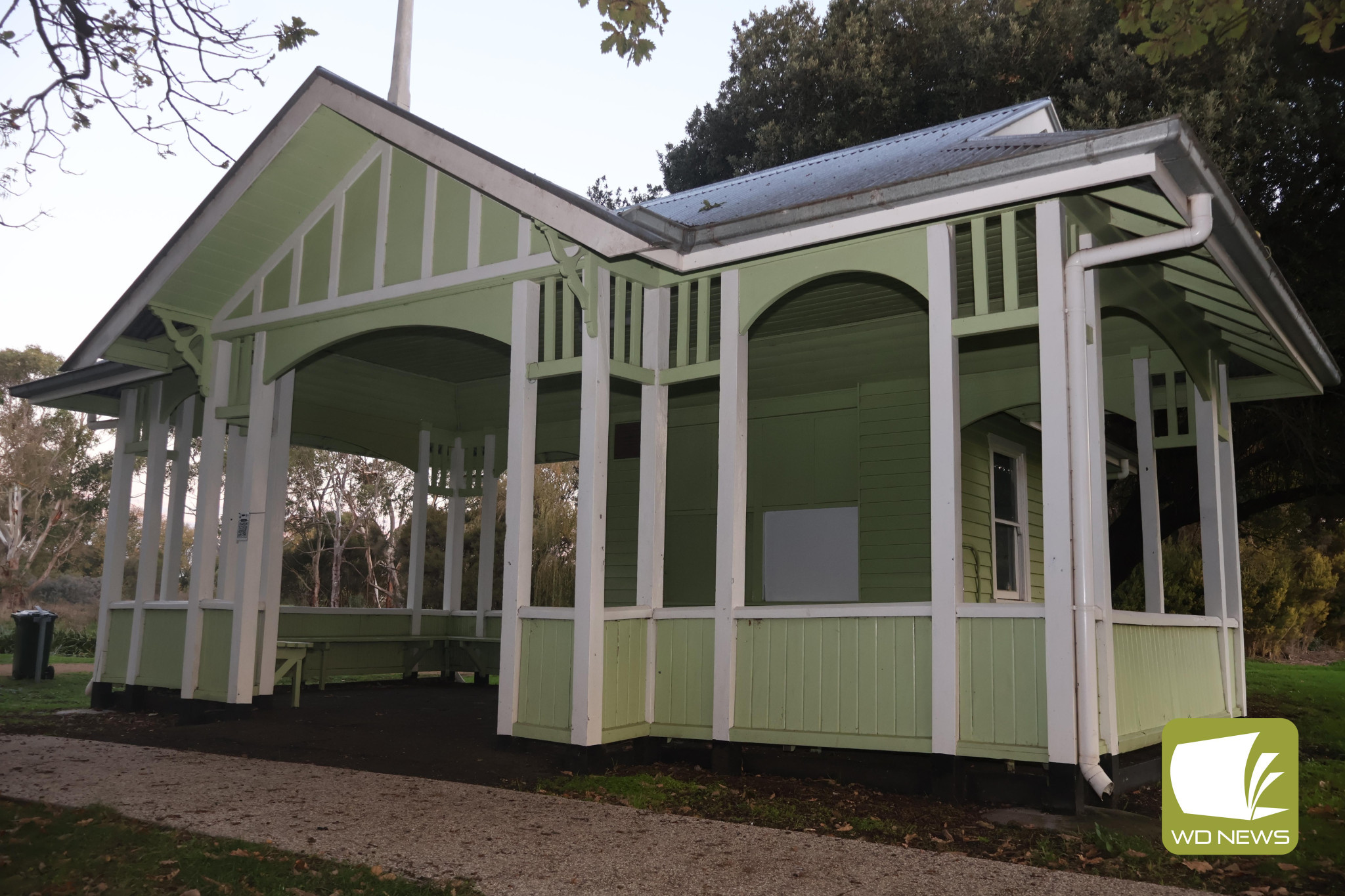 Funding: Mortlake’s Montgomery Pavilion has received just over $18,000 for a facelift as part of the Victorian Government’s Tiny Towns Fund.