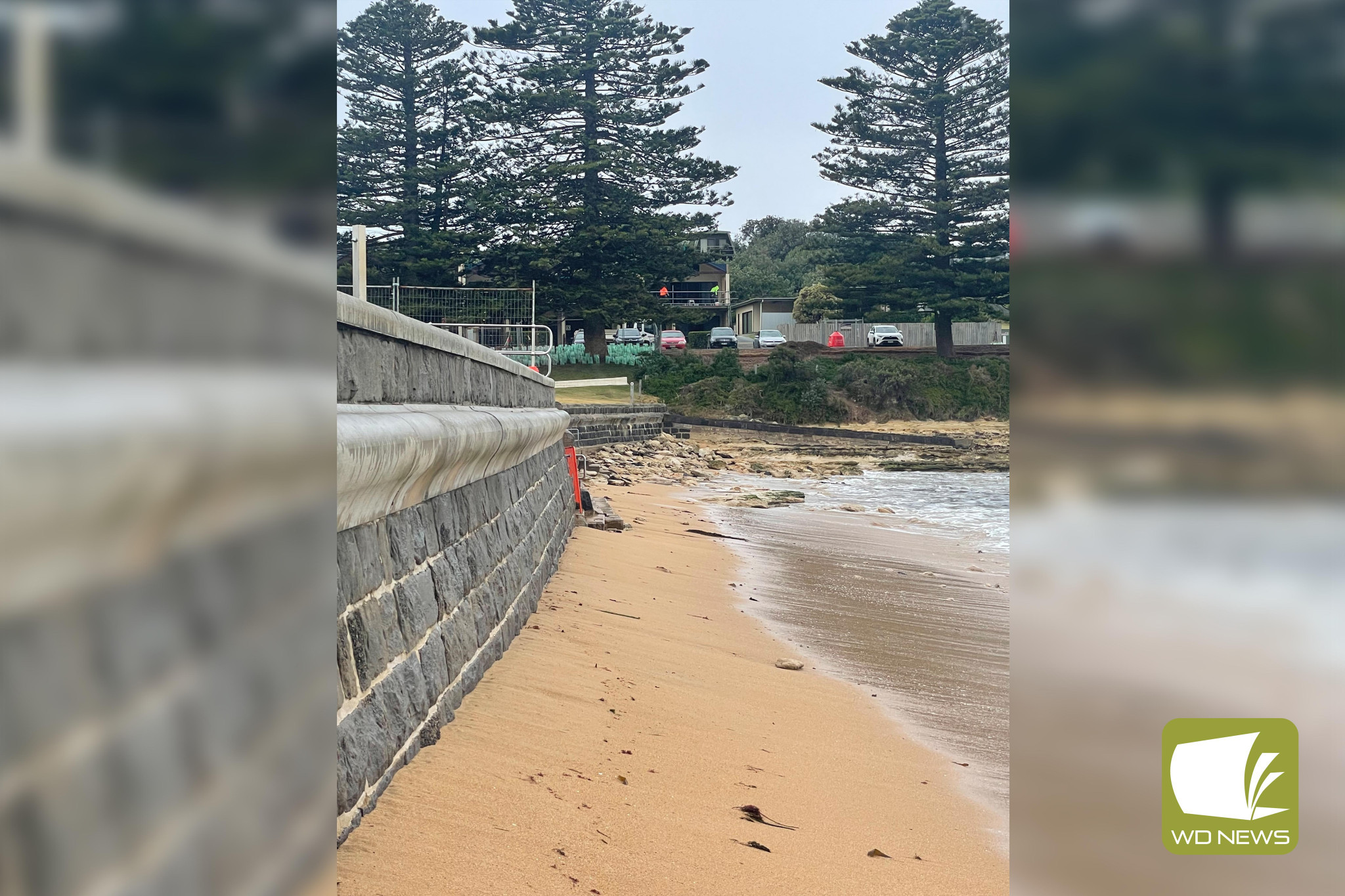 Slight delay: A ceremony to launch the new look Port Campbell foreshore was cancelled last Friday after wild weather lashed the district.