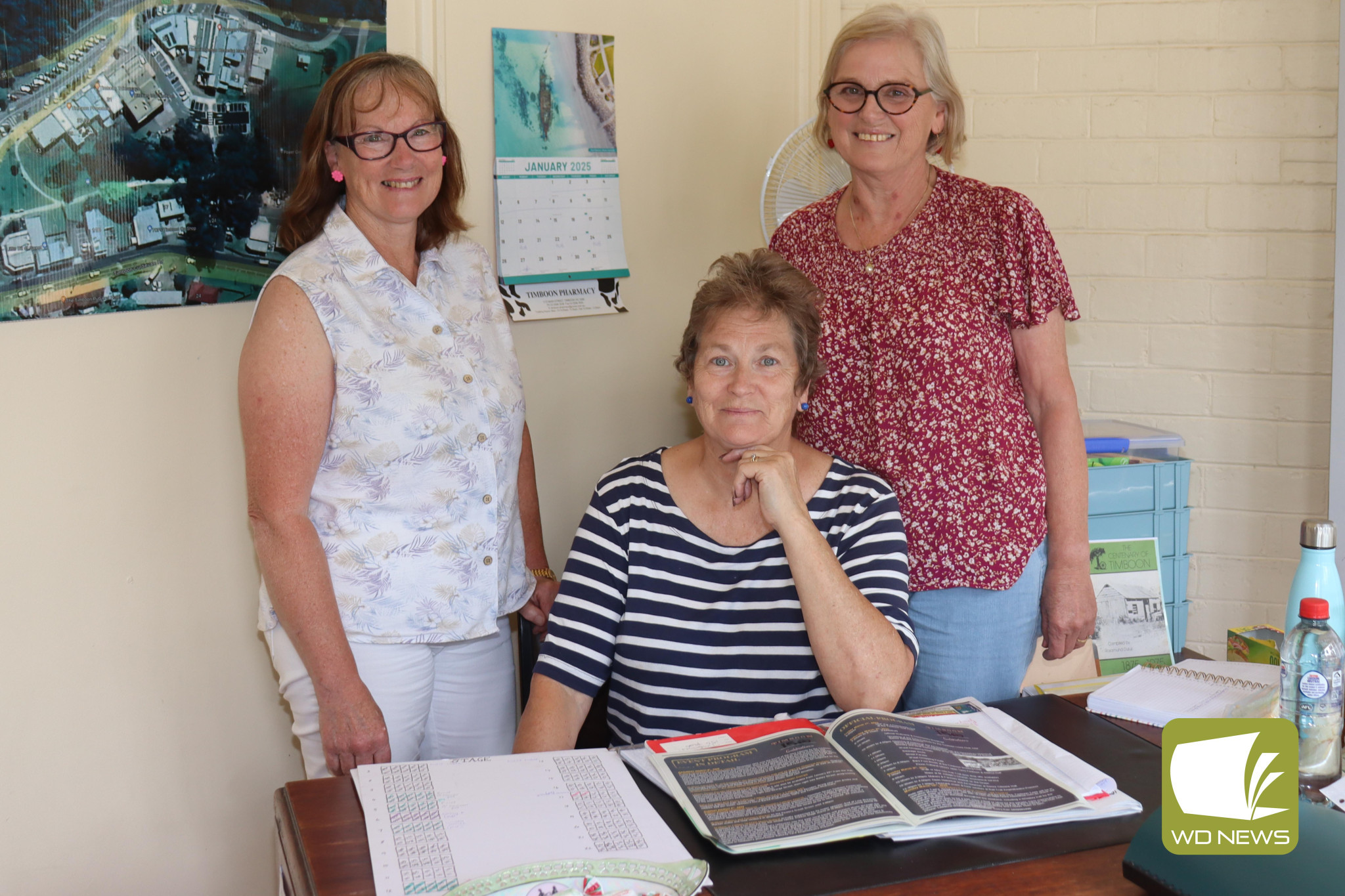 Coming together: Leeanne Whitehead (from left), Enid O’Connor and Corry Kerr have been busy putting together a 150th anniversary celebration event for Timboon.