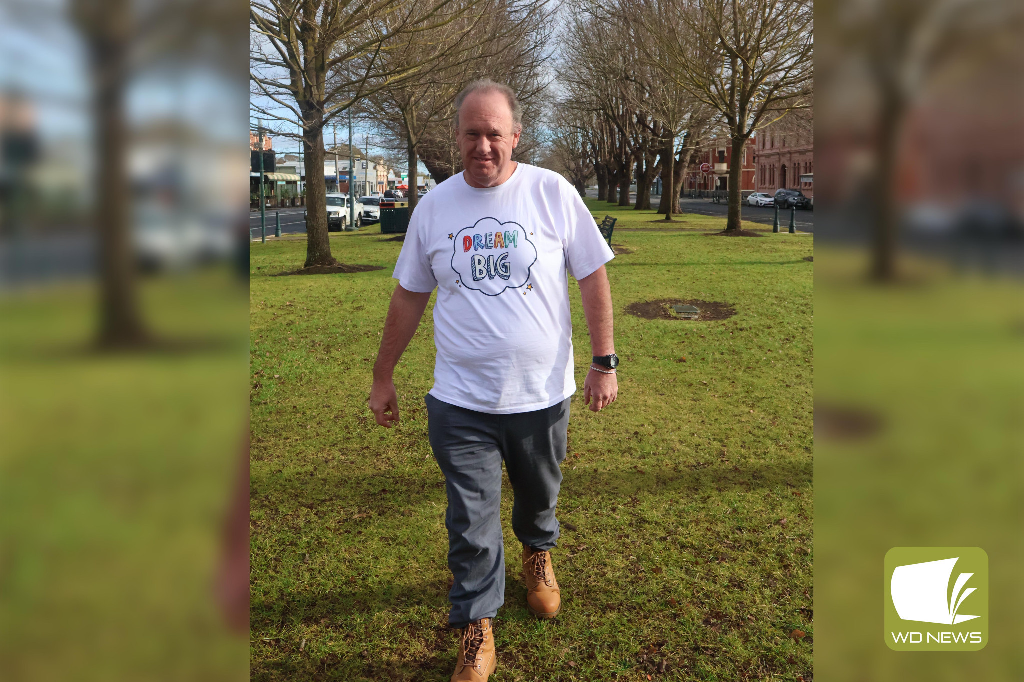 Taken in stride: Peter James concluded the Dream Run last Monday, managing to walk 316 kilometres for The Smith Family.