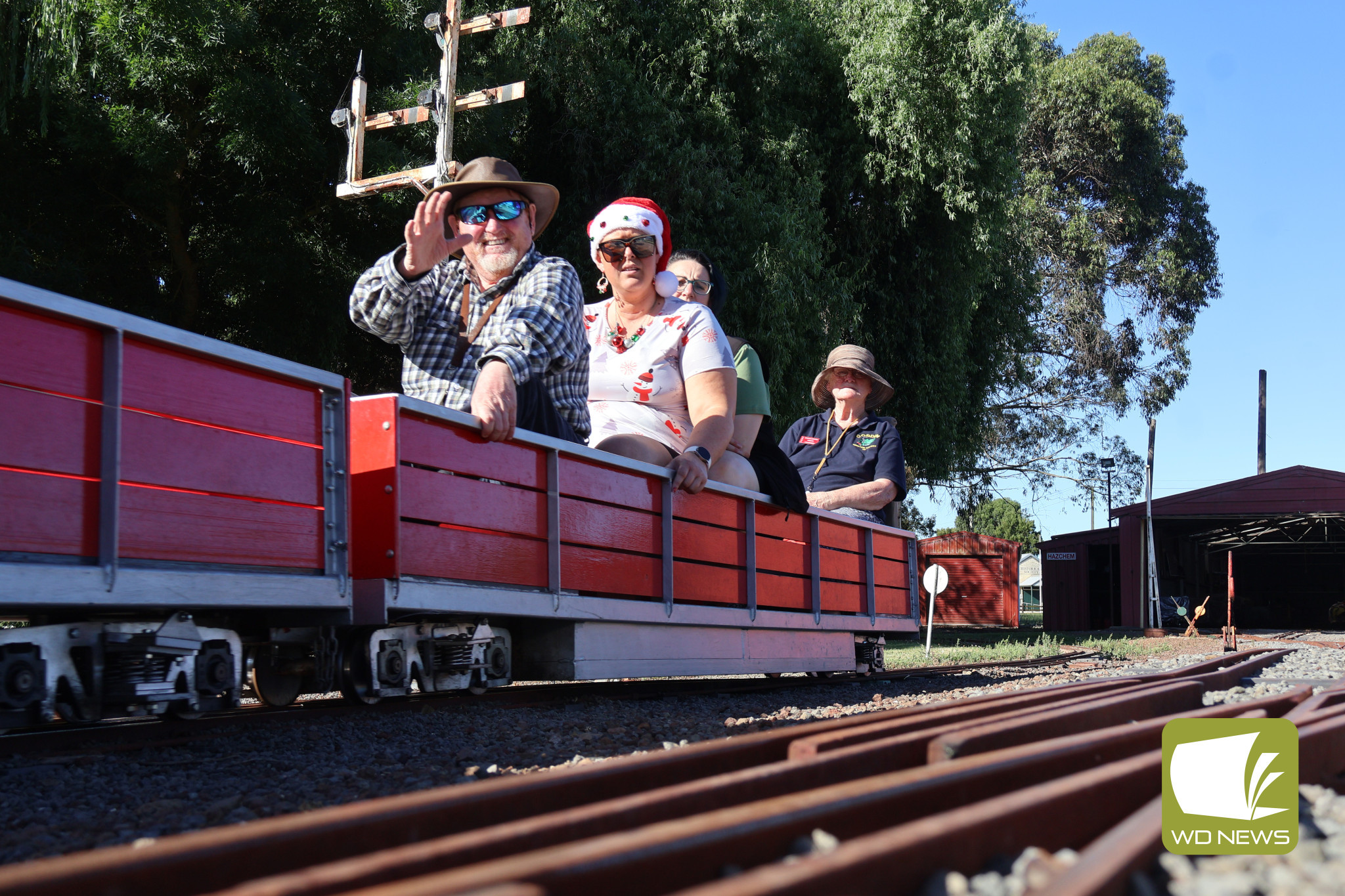 All aboard: Cooinda celebrated the holiday season with a trip to Cobden Miniature Railway last week.