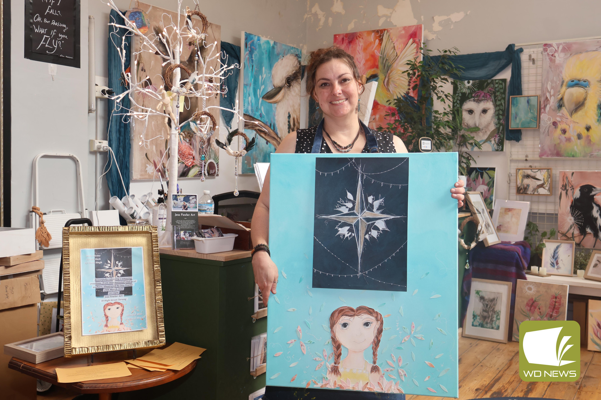 Creative venture: Glenormiston artist Jess Fowler will be hosting a special double launch later this month after collaborating with two award-winning authors on very different projects.