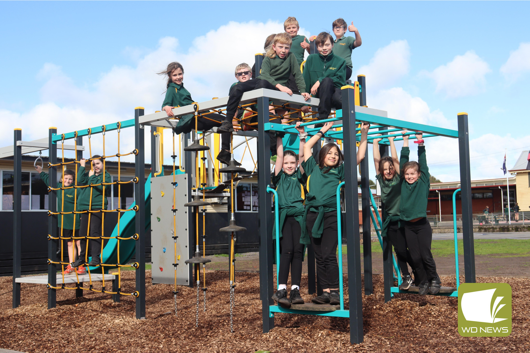 Upgrade: Students at Cobden Primary School have been taking advantage of their new playground which was completed recently.