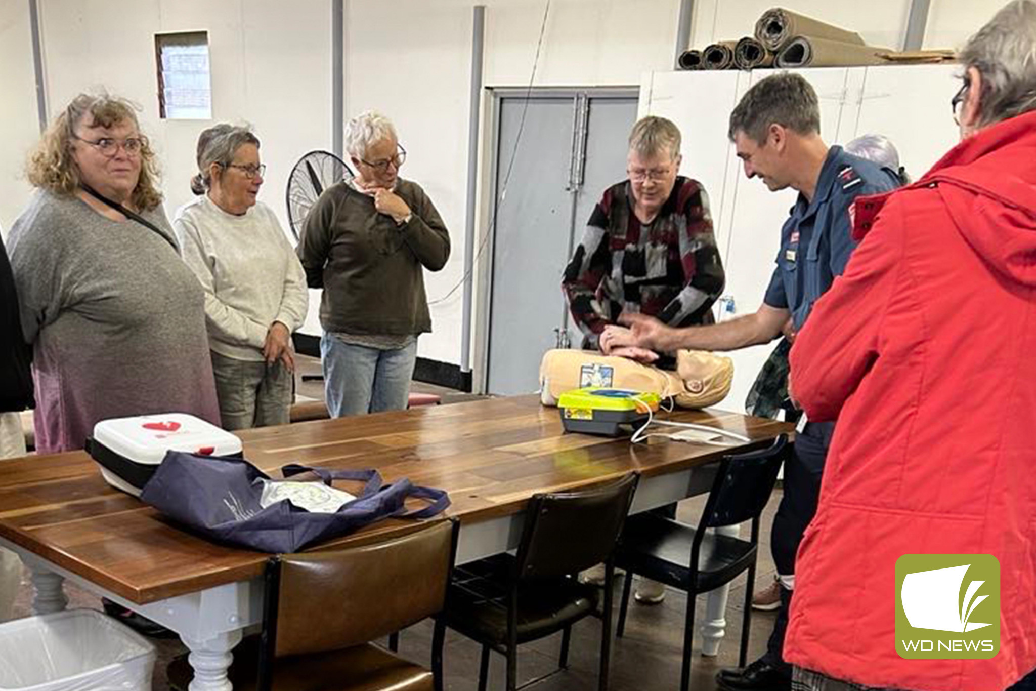 Learning lifesaving skills: A special session was held at the Showgrounds last Thursday, where attendees learning life saving skills.