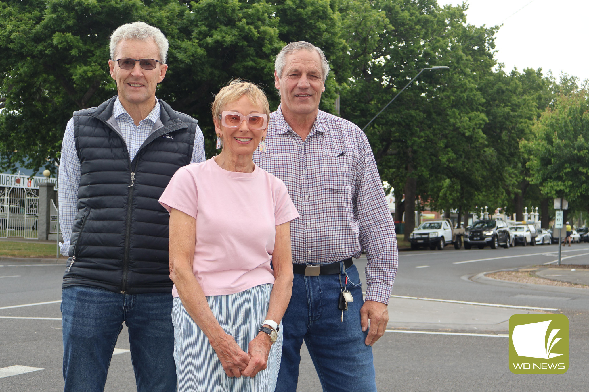 Expansion idea: A proposal for a 60-70-unit retirement village in Terang is currently in the works, after a business case study showed increasing residential aged care in town is currently not viable. Pictured are Terang Aged Care Future committee members Chris O’Connor, Eve Black and Ken McSween, who are optimistic the proposal could quickly gain momentum.