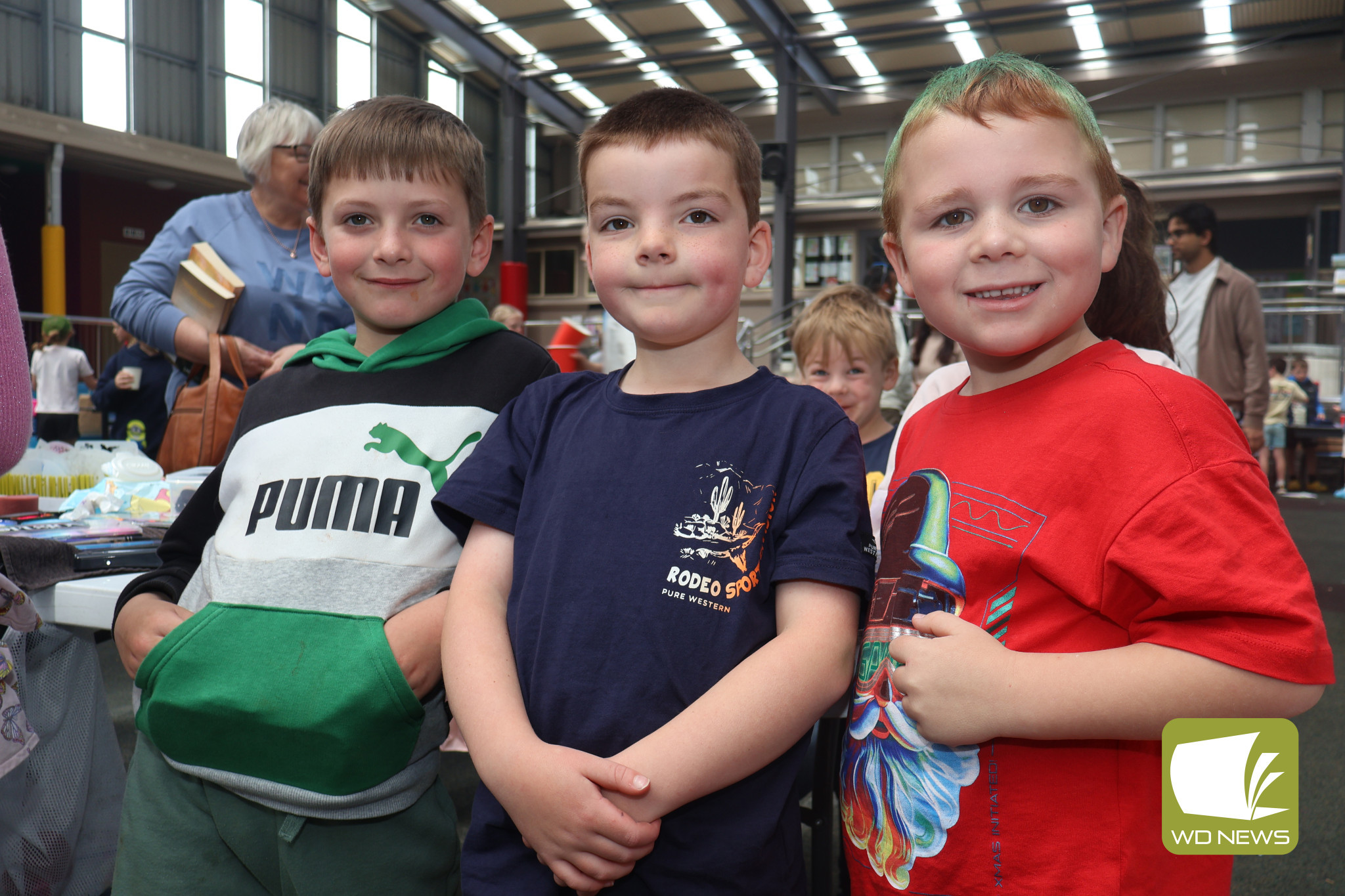 A great day out: Paddy Tuckett, Zander Williams and Jimmy Irving were all smiles.