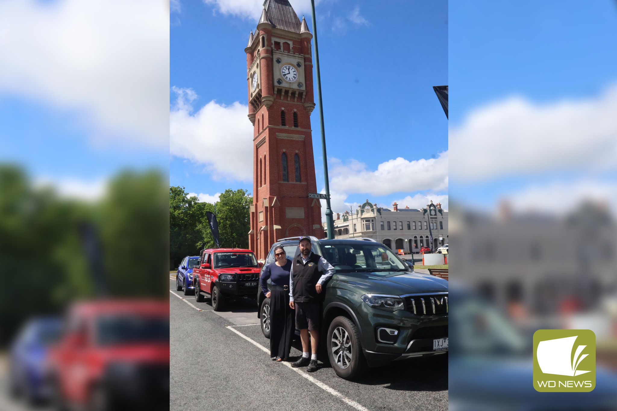 Motoring along: Timboon Motors were showing off their Mahindra cars to residents in the district this week.