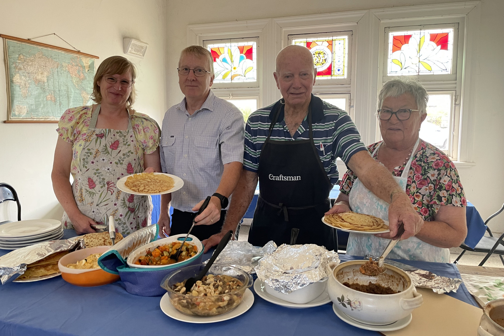 Saint Paul Anglican Church members helped feed about 80 people at this week’s Shrove Tuesday event in Camperdown.