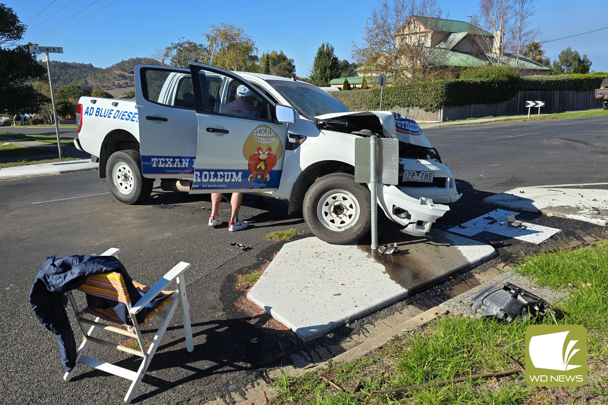 Take care: Two people were injured following a two-vehicle incident last Saturday.