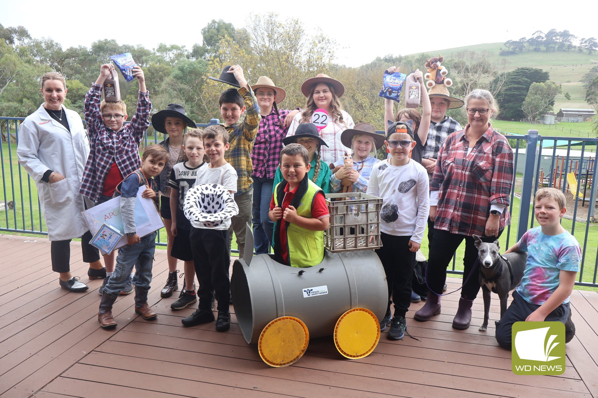 On the farm: Noorat Primary School’s junior school council launched a creative idea for a dress up day to celebrate the region’s agricultural identity.