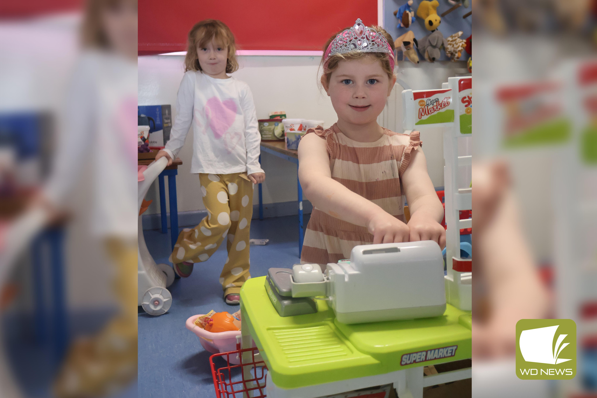 Learning through play: Enrolments for the 2026 kindergarten year have opened for the Baranbali and Kanandah kindergartens. Pictured are Chloe Place and Ruby McLaughlin.