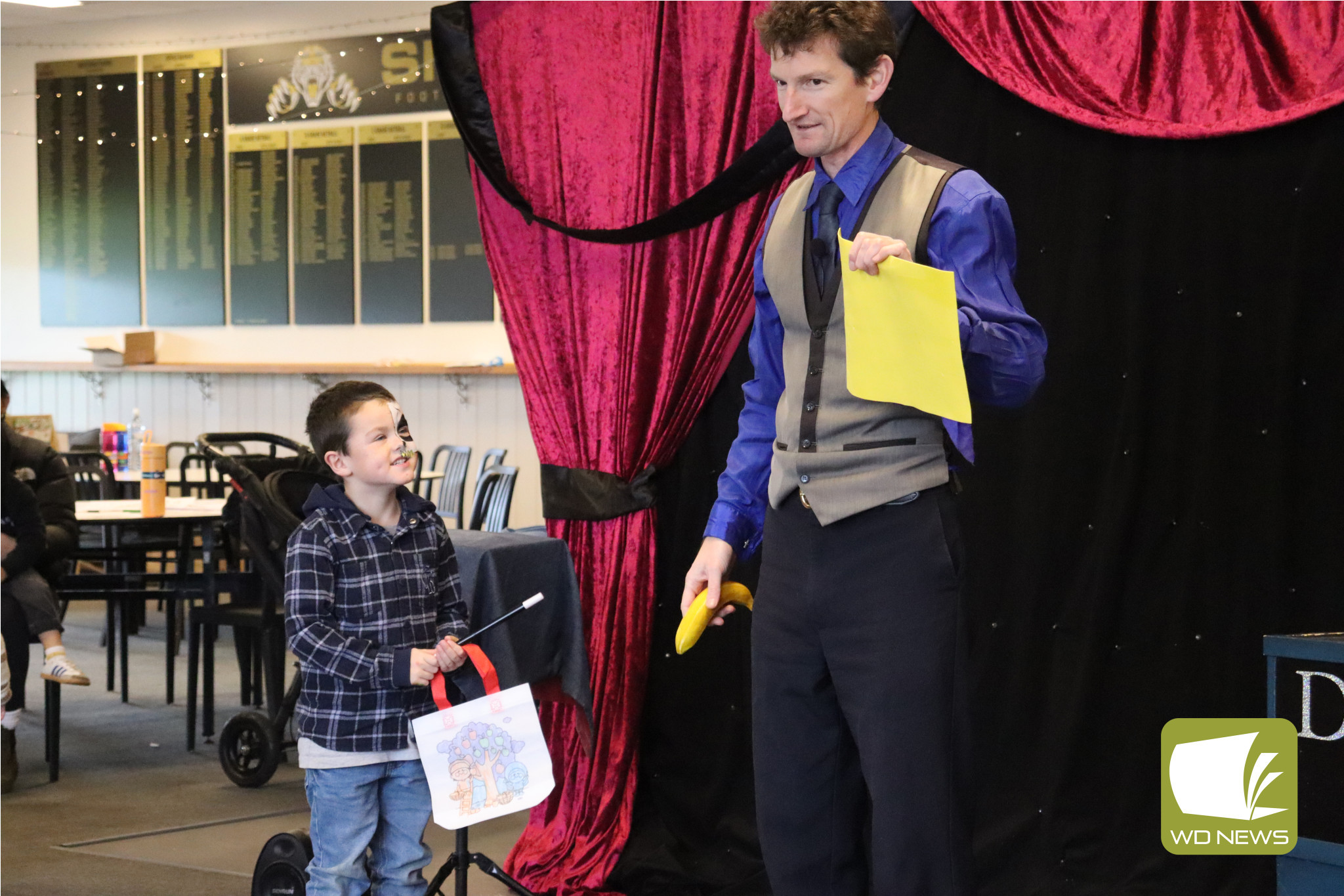 Lucas Wright had the chance to participate in the magic show.