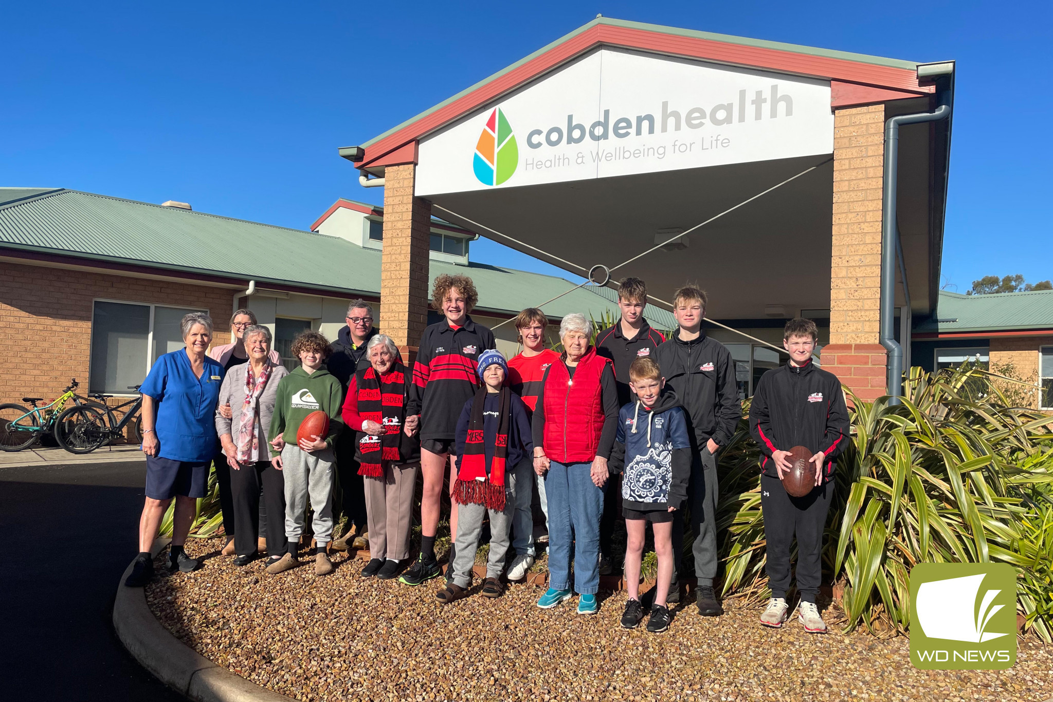 Support appreciated: Cobden Junior Football Netball Club donated more than $900 to Cobdenhealth thanks to a raffle held over the weekend.