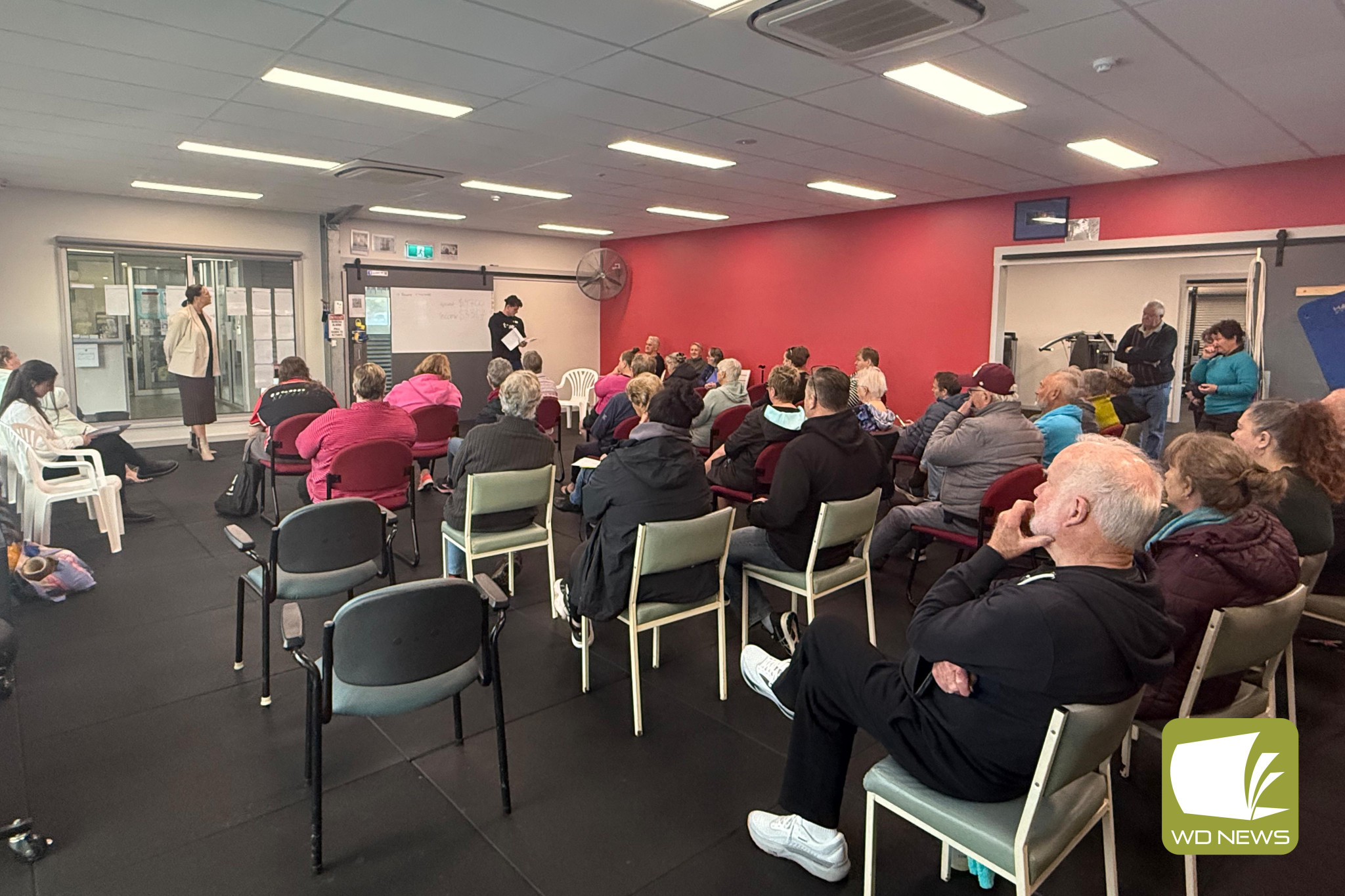 Pool at risk: Cobdenhealth held a community forum to consult Cobden residents following the abrupt announcement they would be reduing pool hours.
