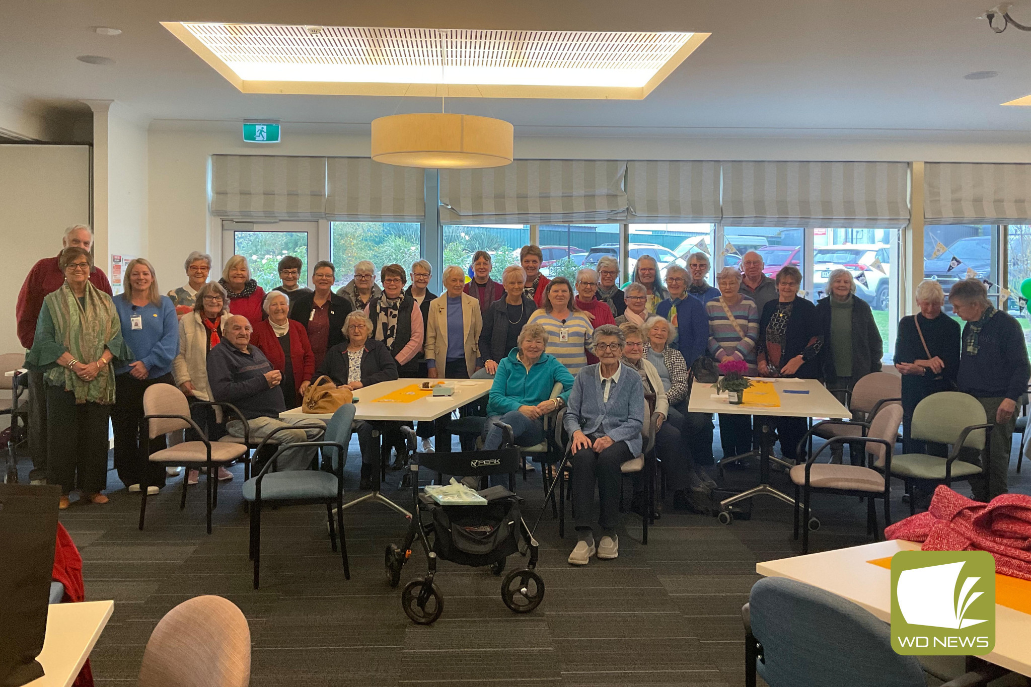 Community for a cause: Residents of Timboon gathered together in the Timboon and District Healthcare Service community room to enjoy a Biggest Morning Tea and raise funds for the Cancer Council.