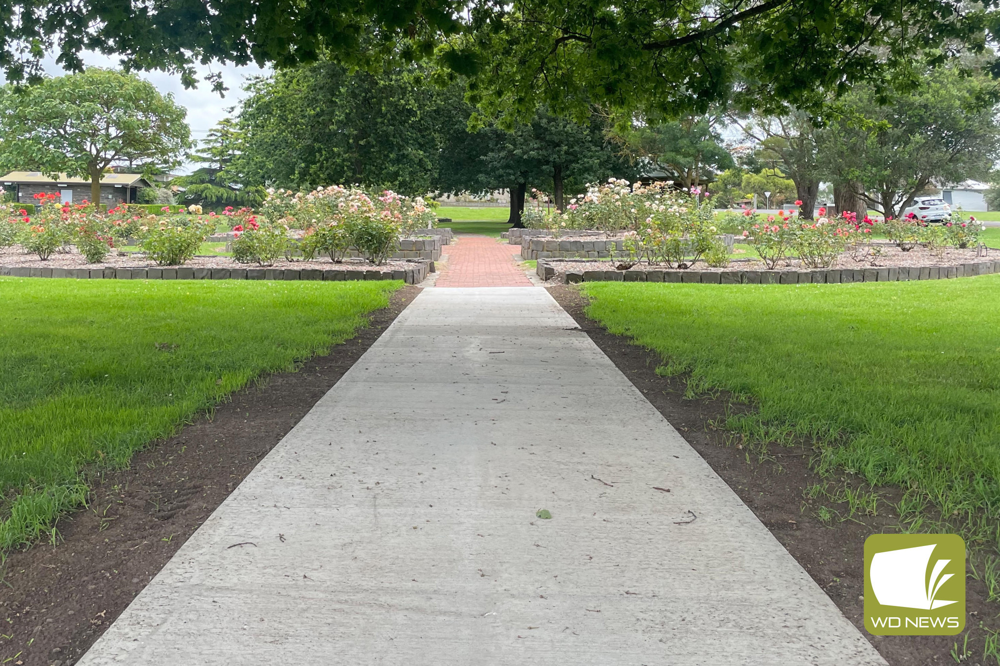 Looks good: A new footpath is currently being constructed in Tandarook Park in Cobden.