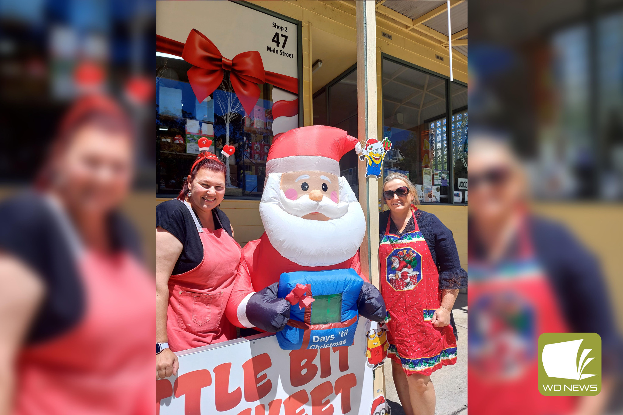 Family fun: Santa in the Street organiser Michelle Fratantaro and Karen Blain are looking forward to Friday’s Timboon Community Christmas.