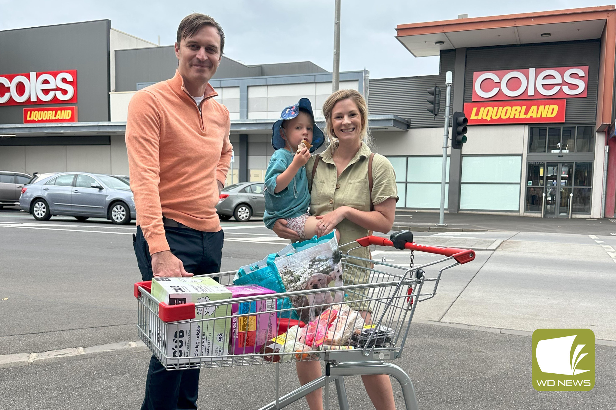 Cost crunch: Independent candidate for Wannon Alex Dyson has announced plans to tackle cost of living issues, alongside local mother Alex Mawson and her son Monty.