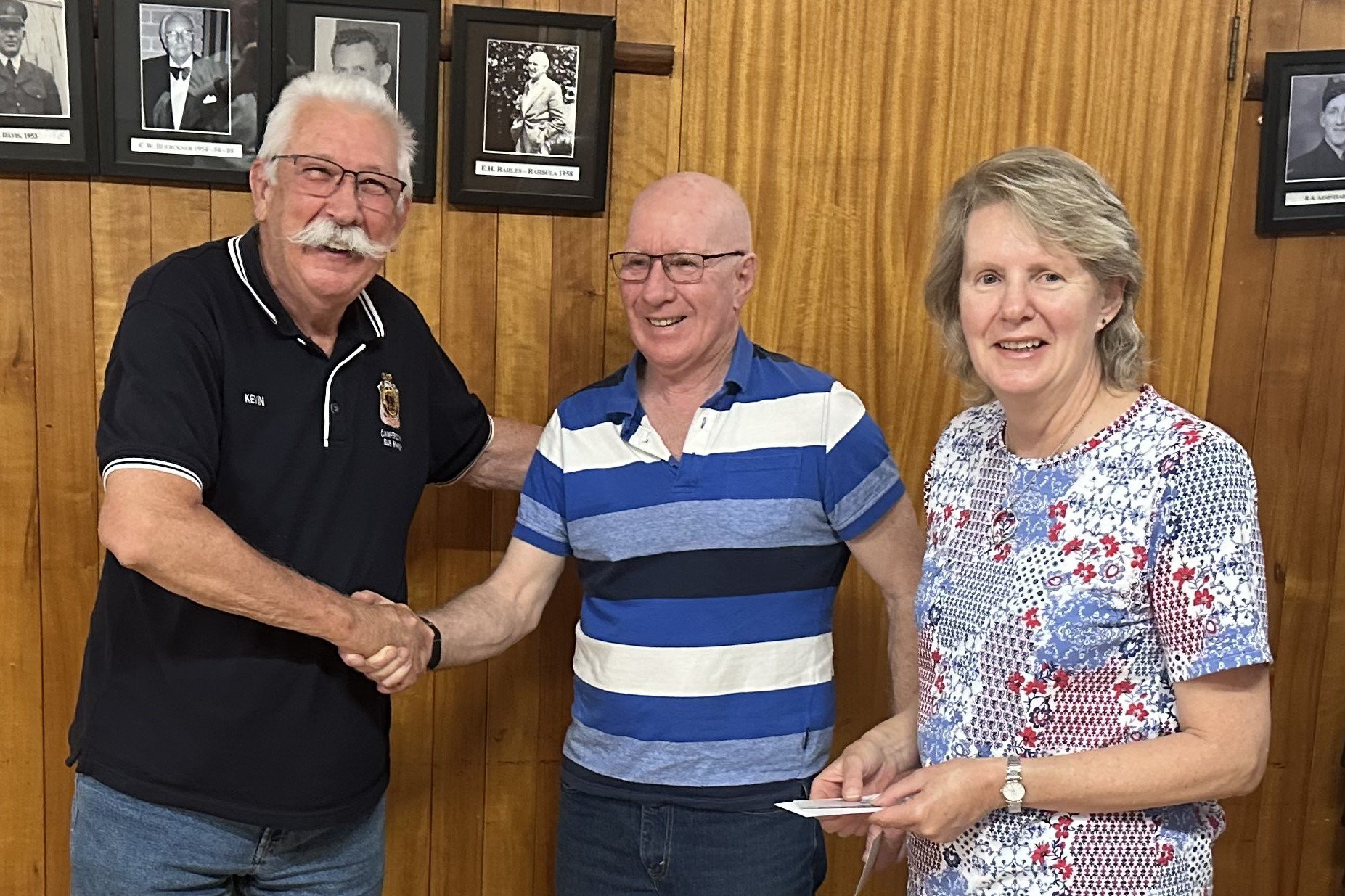 New additions: Camperdown RSL sub-branch president Kevin Murrary has welcomed new members Rob (affiliate member) and Maureen (service member) Hemley, but more members are needed.