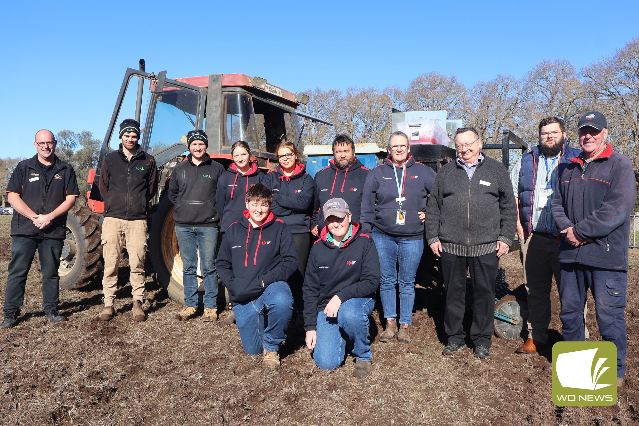 Hands-on: Representatives from the Terang Co-op Rural Store, AGF Seeds and South West TAFE joined agricultural students last week to sow a new demonstration plot at Glenormiston College, which will be used to help students gain valuable practical experience.