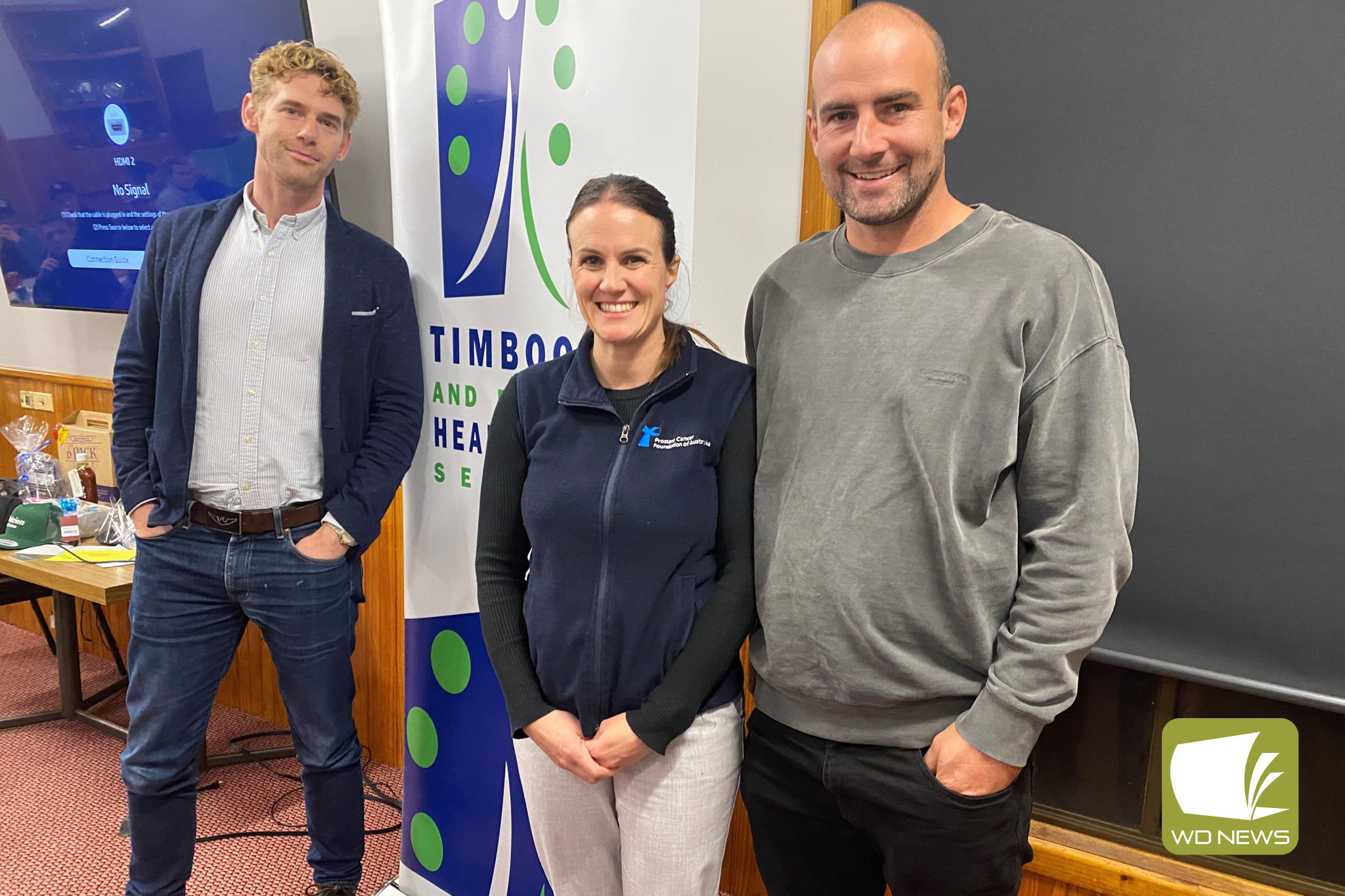 Men’s health: Guest speakers at the TDHS Men’s Health Night were Dr Michael Moon, Bridget Hille and Ben Cunnington.