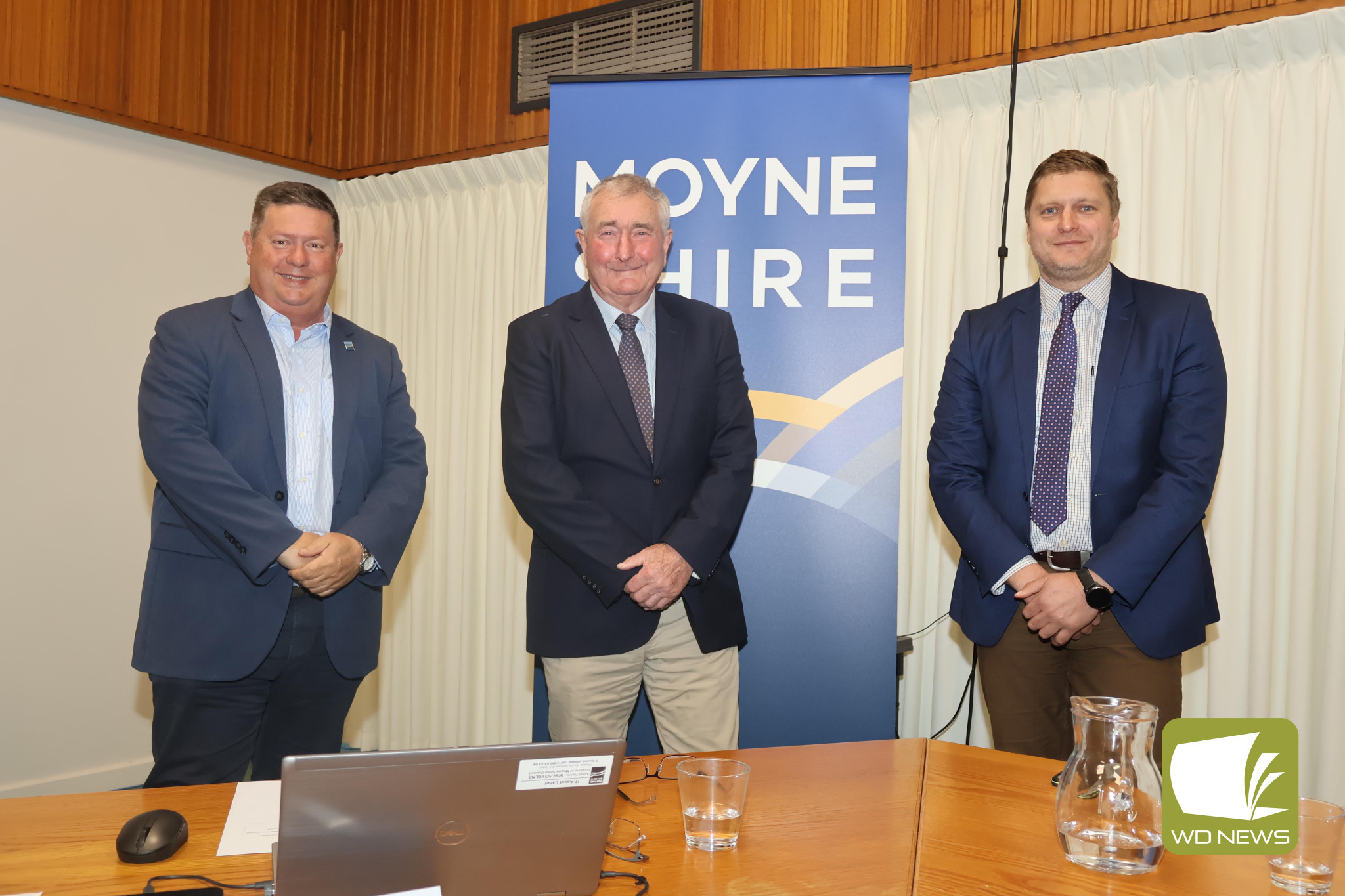 Farewell: Moyne Shire councillors Damian Gleeson, Ian Smith and Daniel Meade have all announced they will not be recontesting next month’s local government election.