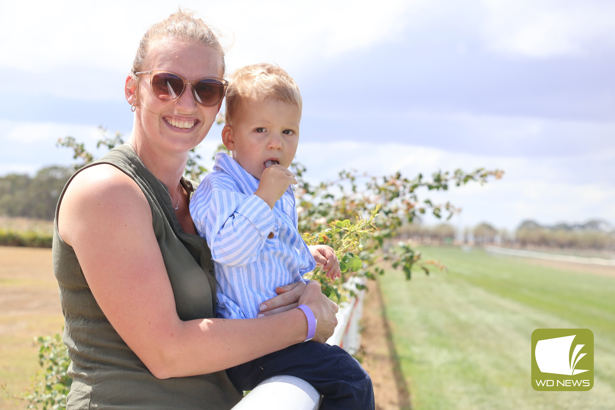 Lisa Ewing and her son, Ryder, enjoyed an up-close look at the races.