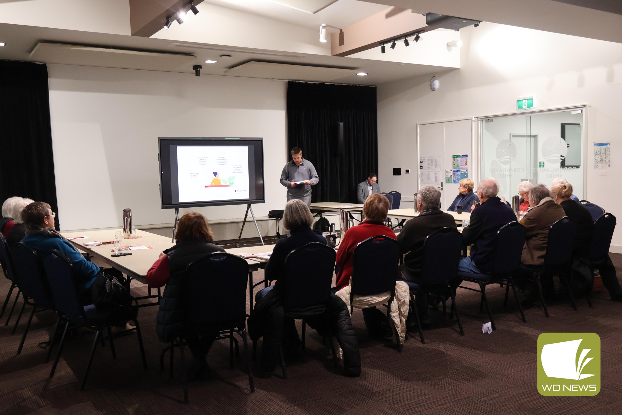 Digital safety: Bendigo Bank’s Tarkin Love and Brodie Love provided important information on banking safely in a digital environment.