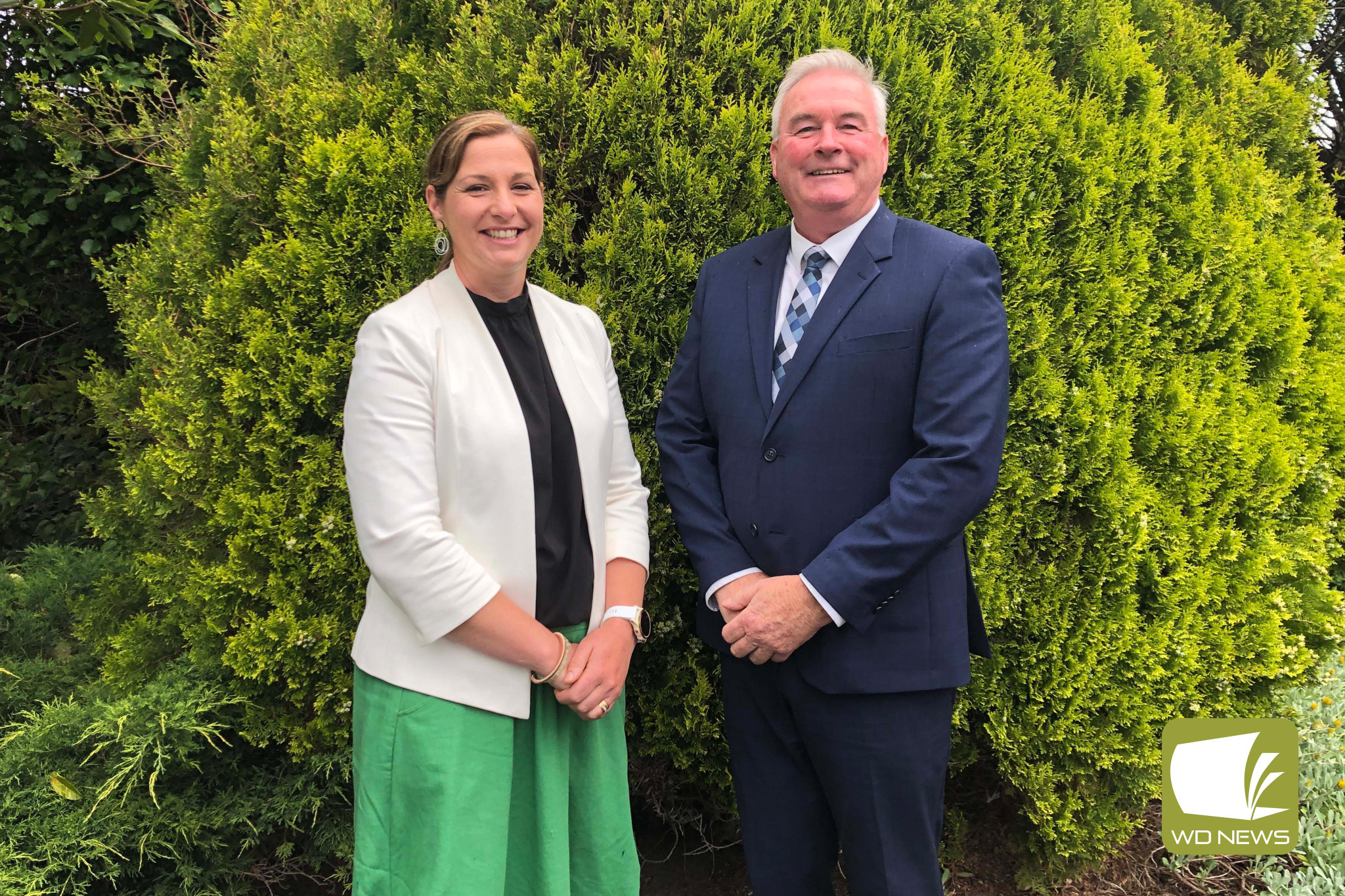 Hot topic: Corangamite Shire Council’s Kate Makin and Laurie Hickey were re-elected as mayor and deputy mayor respectively last week, although the meeting was not without controversy.