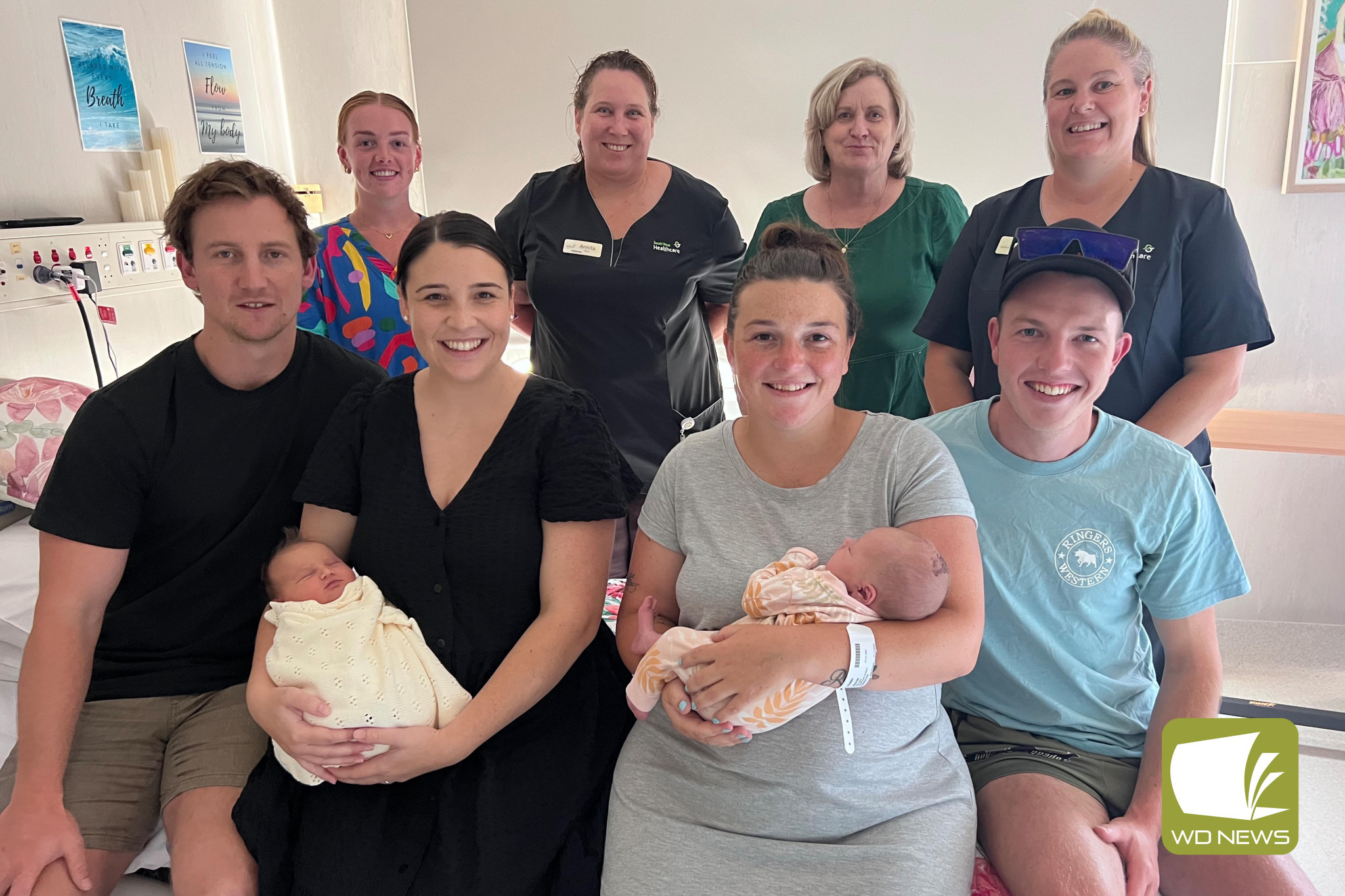 Welcome to the world: South West Healthcare’s announcement of a Monday-Friday birthing service coincided with the births of two babies at Camperdown Hospital last week.