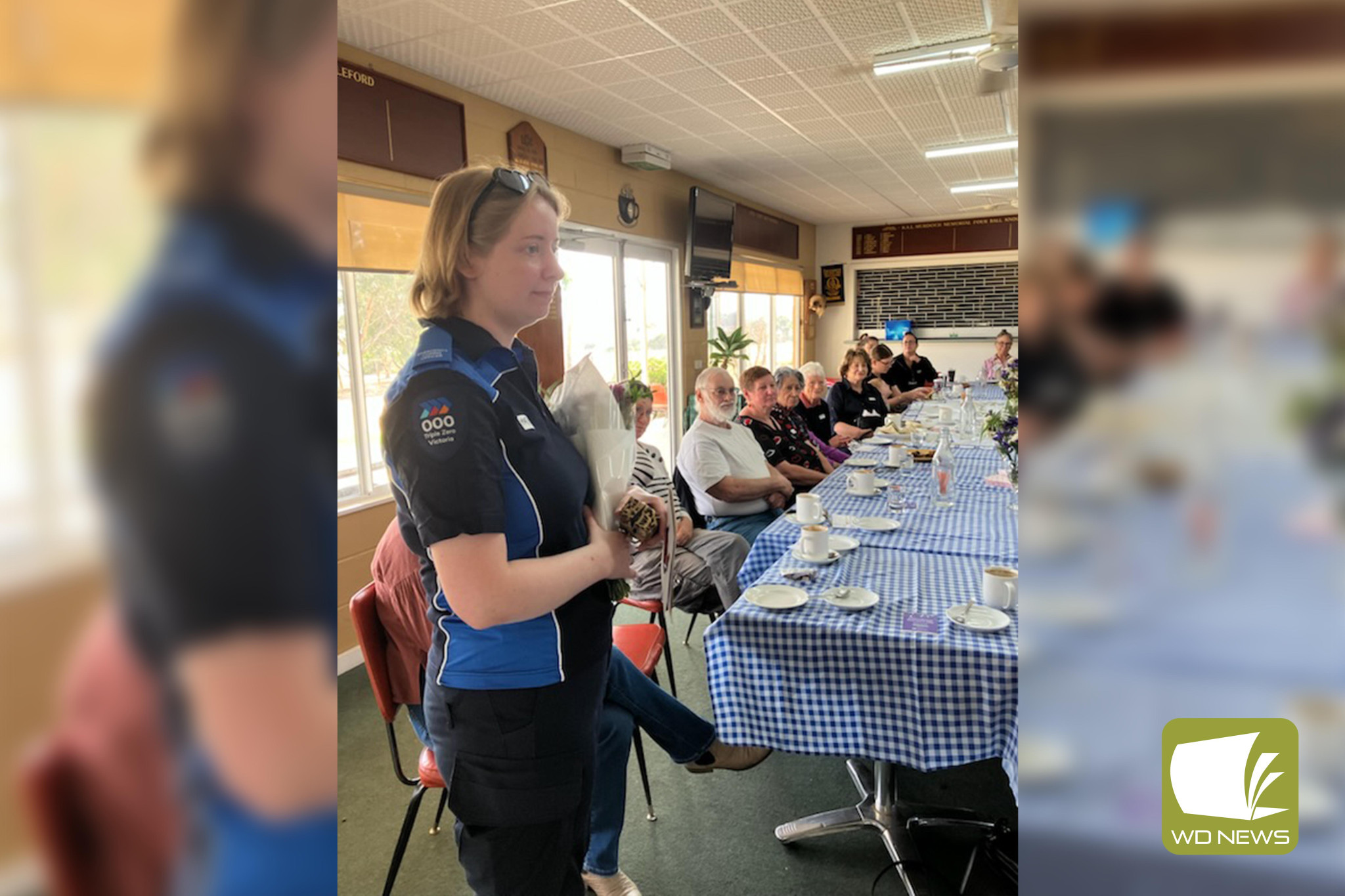 Celebrating women: Triple Zero (000) responder Martha Prewett spoke at Lismore’s International Women’s Day morning tea earlier this month.