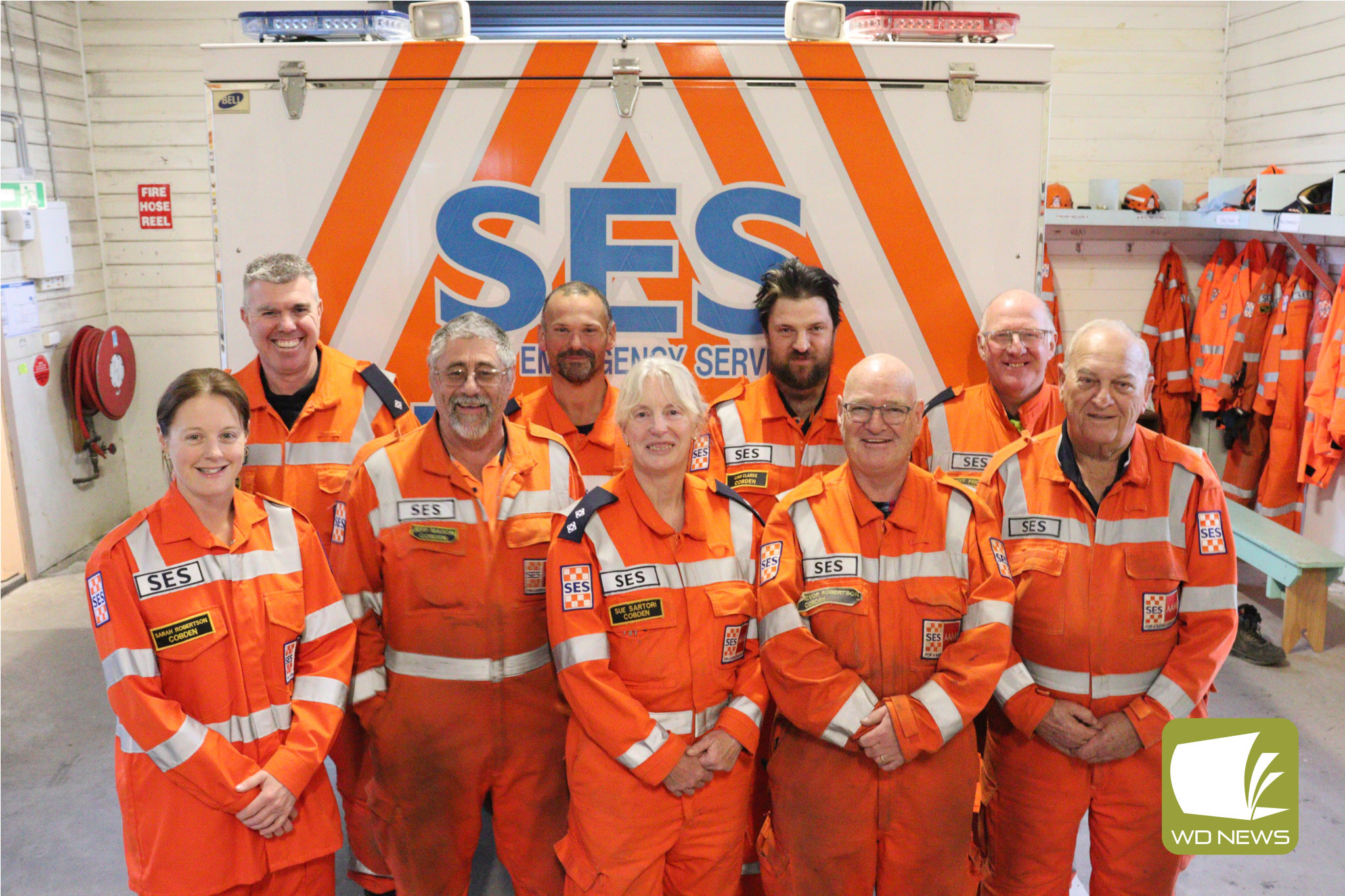 Stronger together: Members of Cobden State Emergency Service are celebrating Wear Orange Wednesday for National Volunteer Week, as well as the 50th anniversary of VICSES this year.